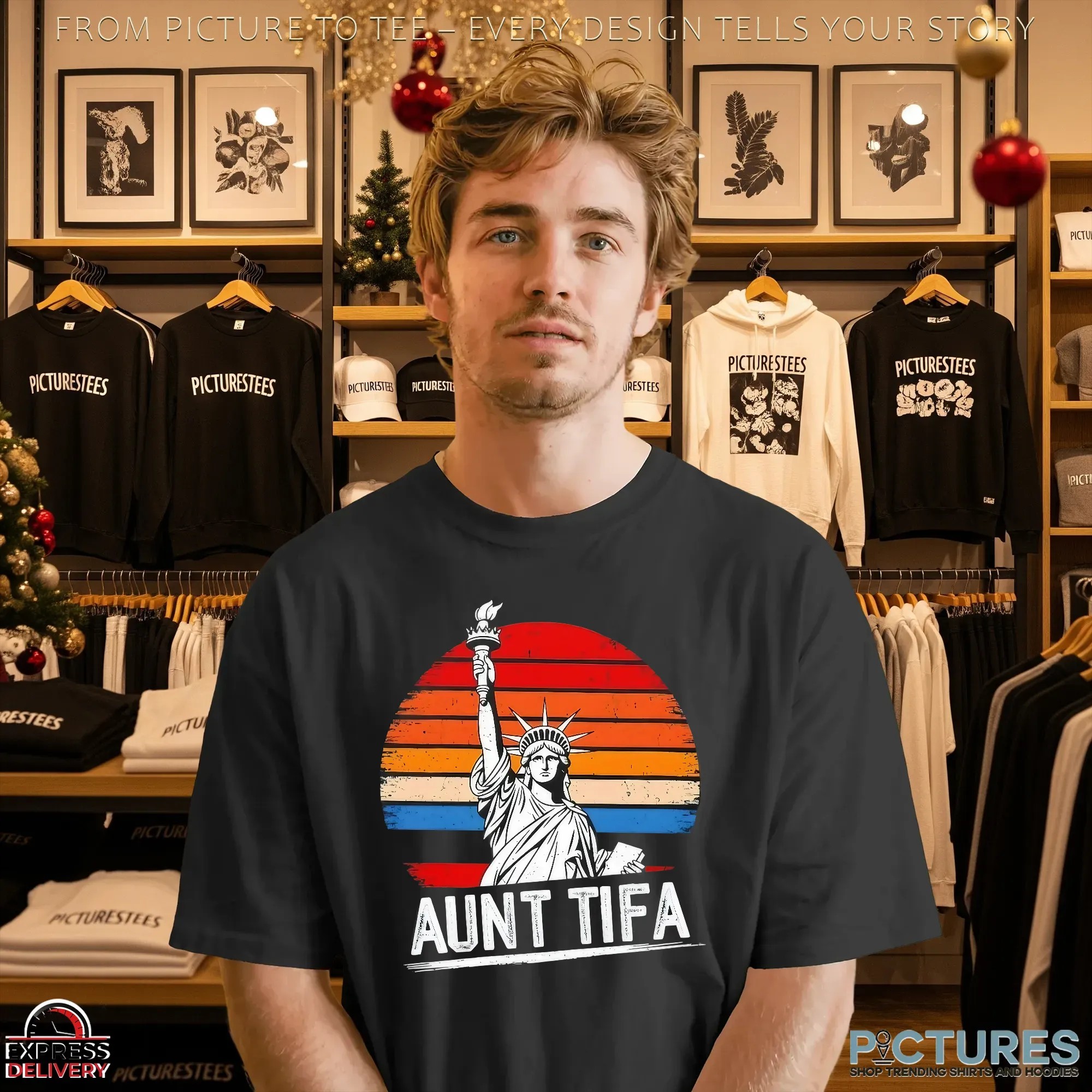 Statue Of Liberty Aunt Tifa Protest Movement Vintage T Shirt