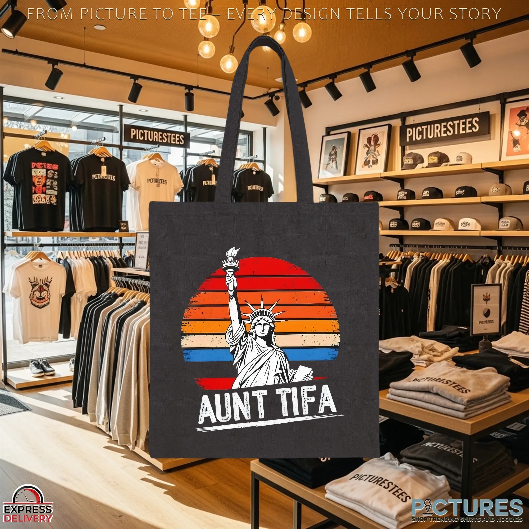 Statue Of Liberty Aunt Tifa Protest Movement Vintage T Shirt