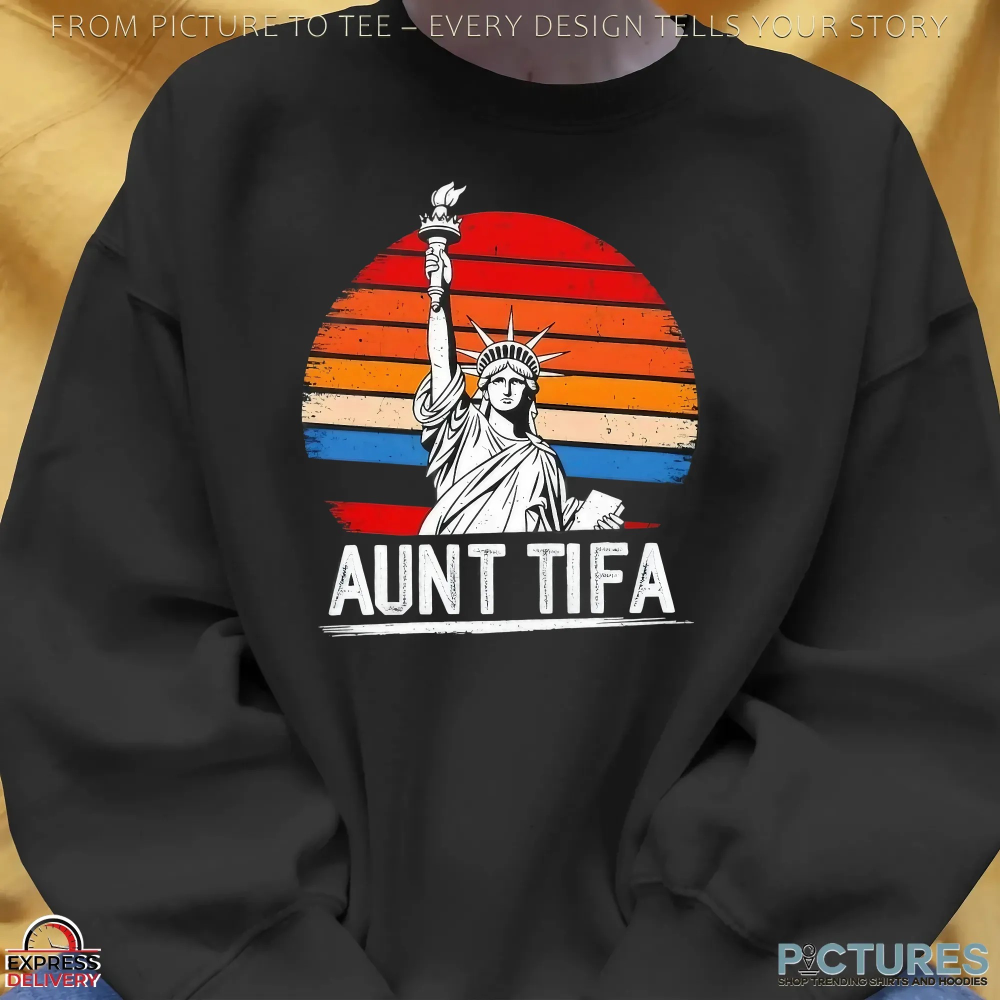 Statue Of Liberty Aunt Tifa Protest Movement Vintage T Shirt