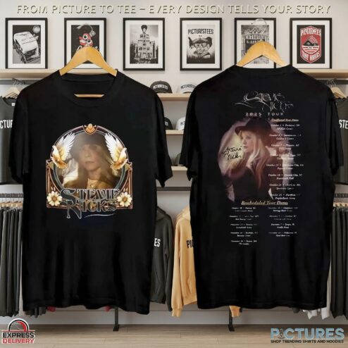 Stevie Nicks 2025 North American Tour Schedule Double Sided T Shirt