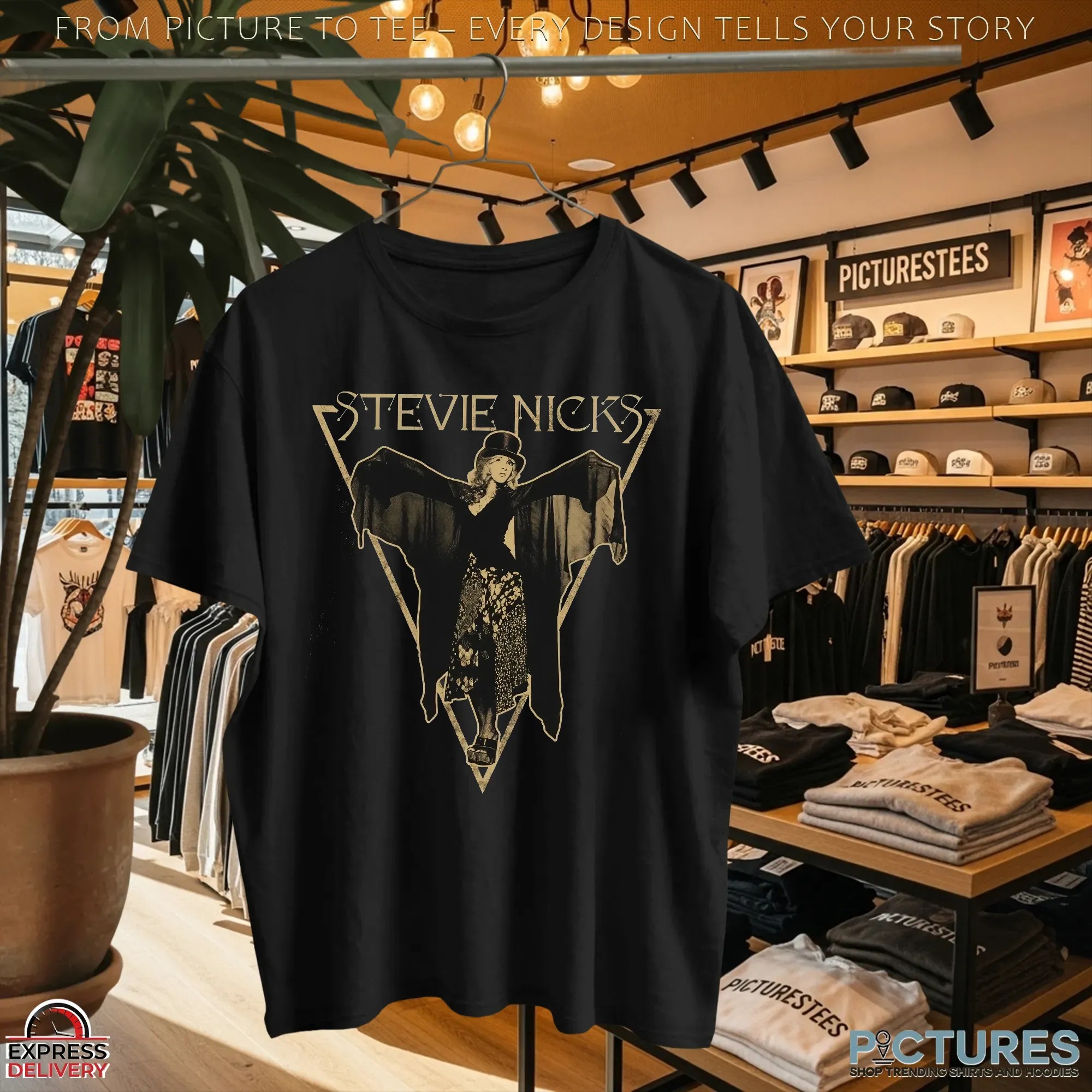 Stevie Nicks 2025 Tour Witchy Vintage Triangle Graphic Concert T Shirt