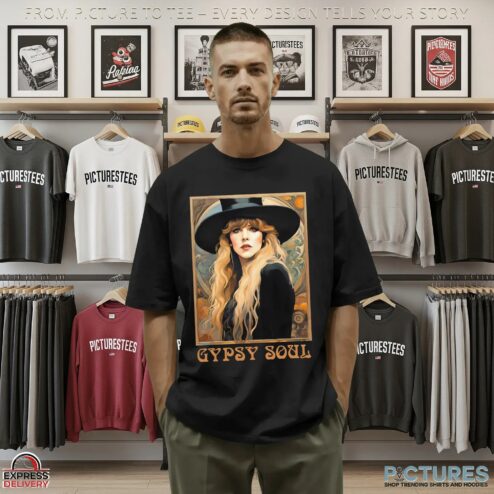 Stevie Nicks Gypsy Soul Vintage Boho Rock 2025 Concert Tour T Shirt
