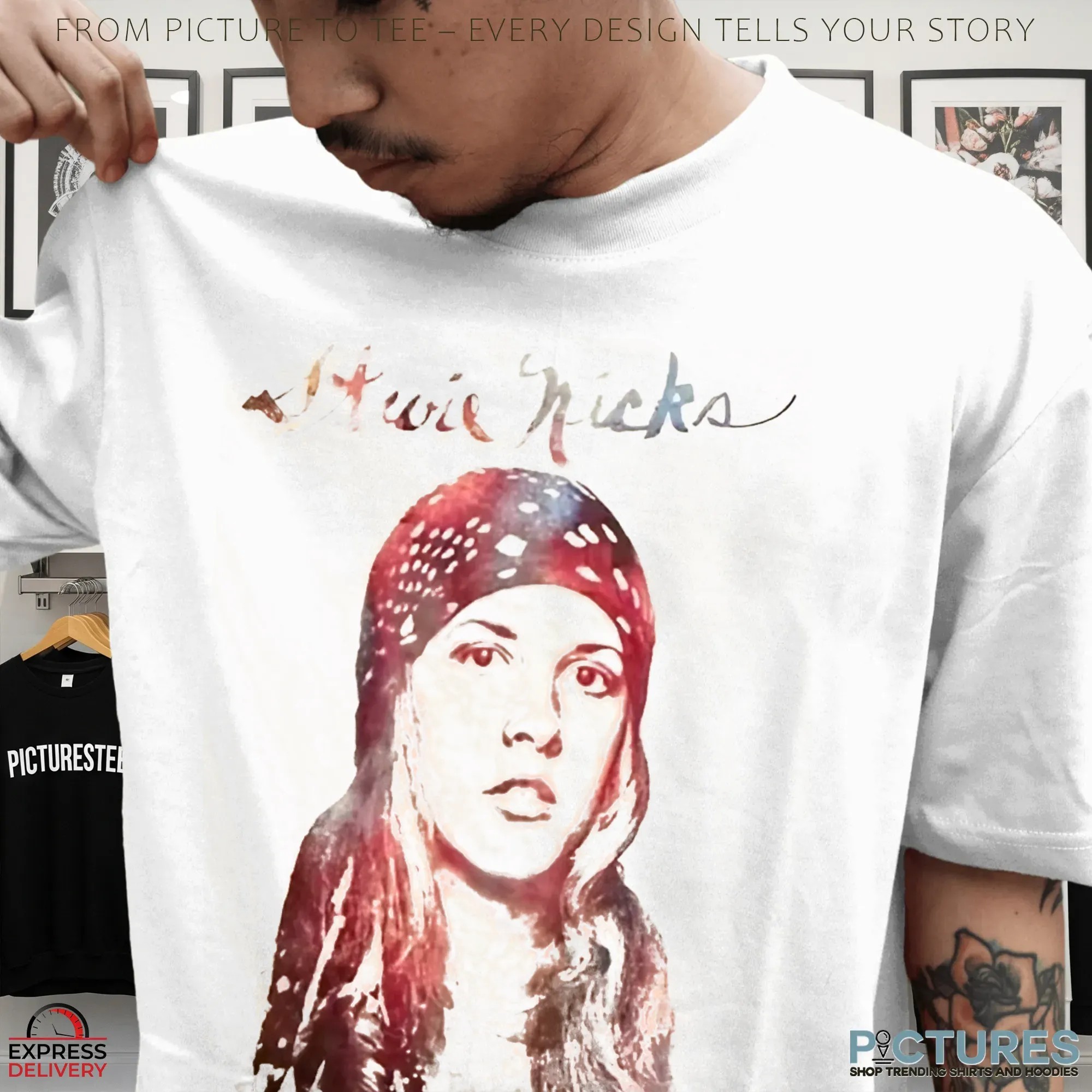 Stevie Nicks Vintage Bandana Portrait Rock Bohemian Style 2025 Tour T Shirt