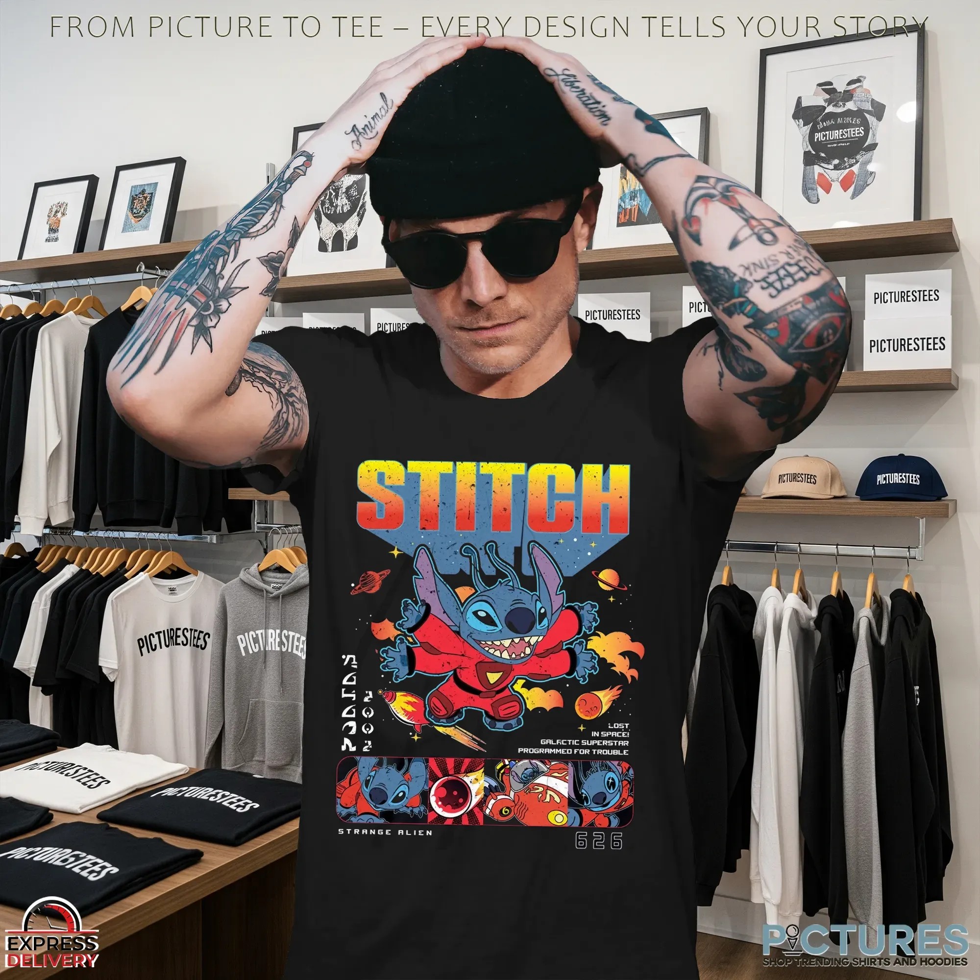 Stitch In Space Lilo & Stitch Strange Alien T Shirt