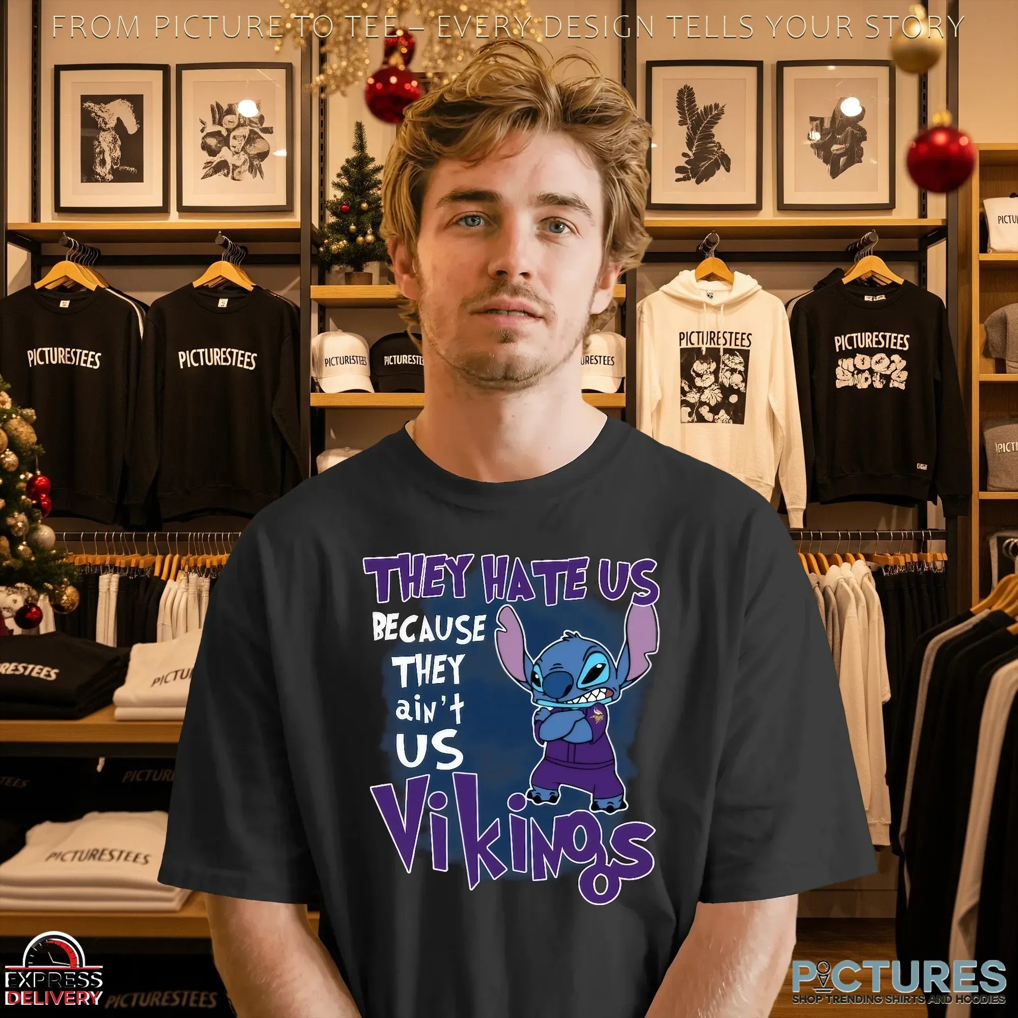 Stitch Minnesota Vikings They Hate Us Because They Ain't Us Mashup T Shirt