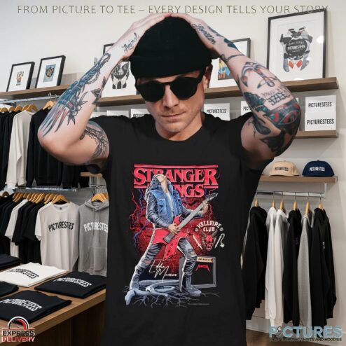 Stranger Things Eddie Munson Hellfire Club Fanart Edition Tv Movie Collection T Shirt