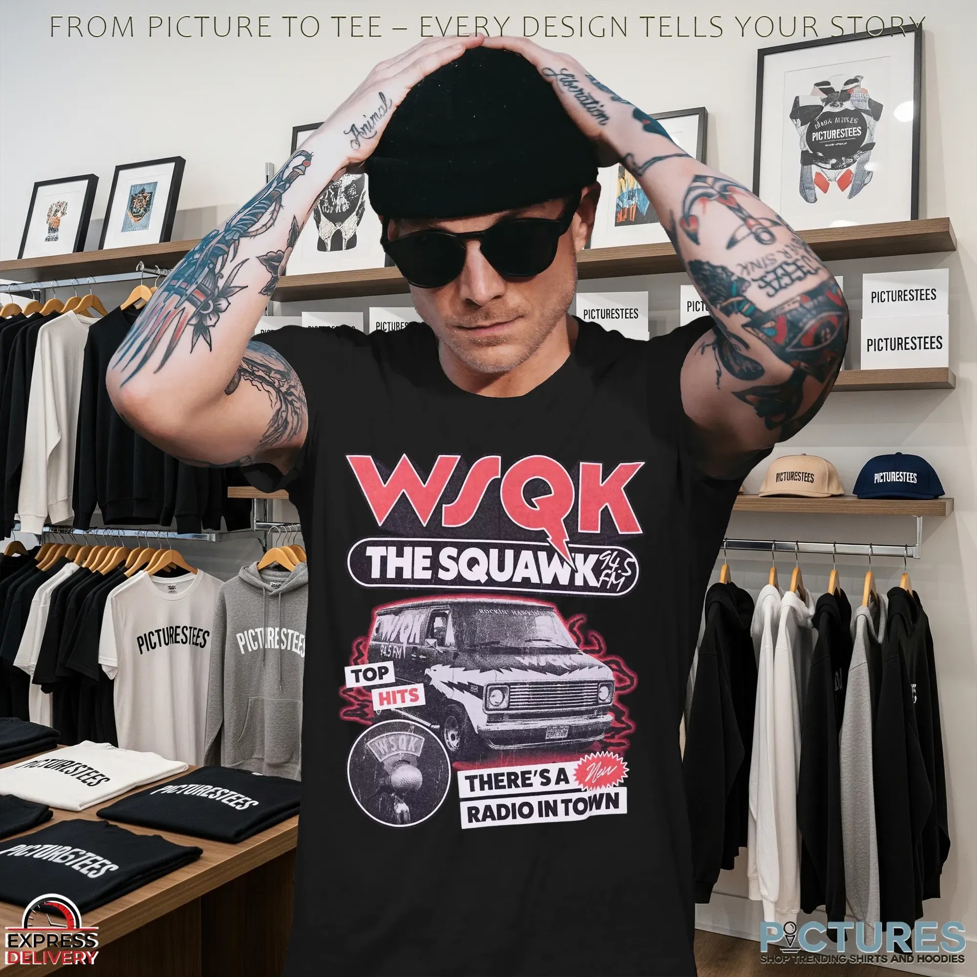 Stranger Things The Squawk There's A Radio In Town Top Hit T Shirt