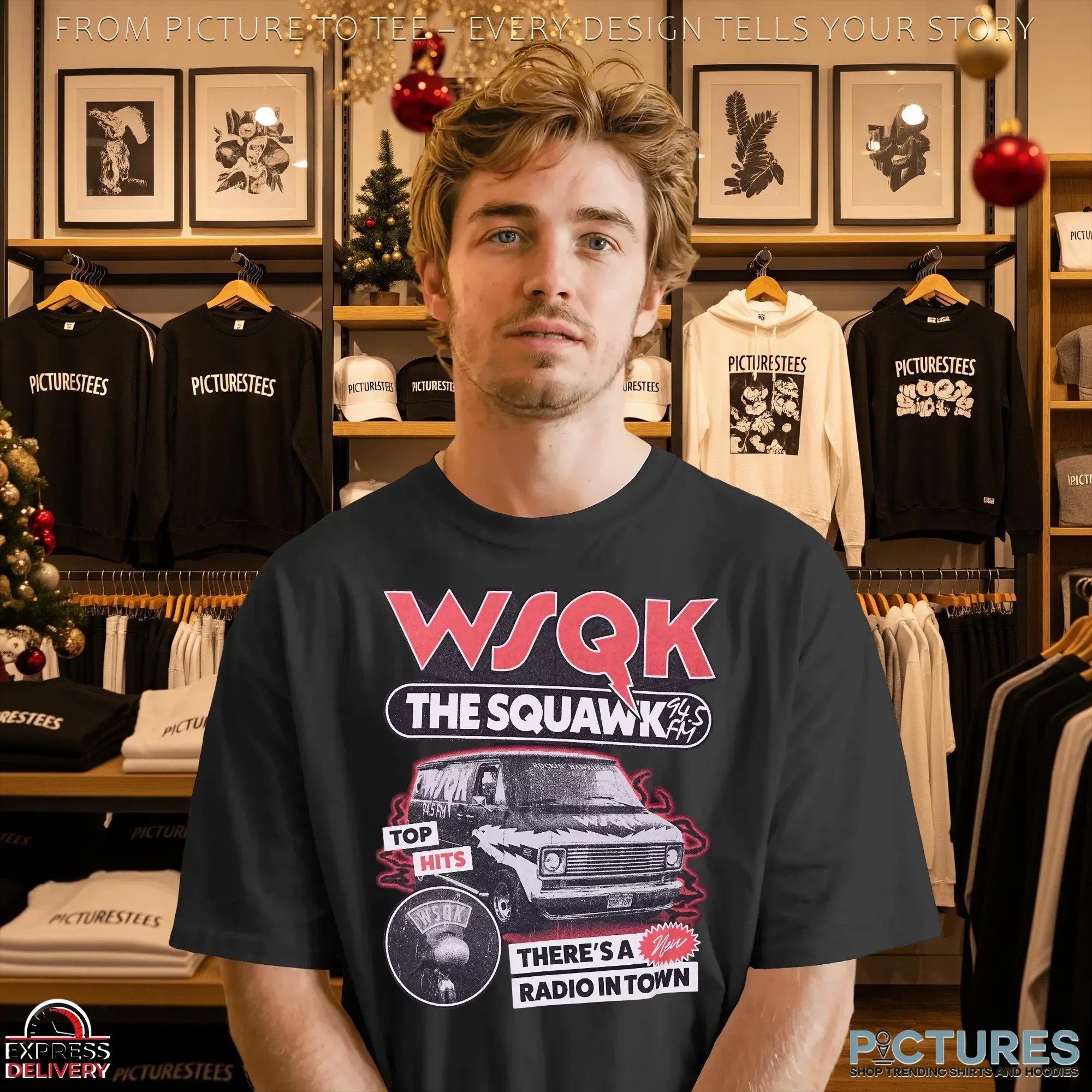 Stranger Things The Squawk There's A Radio In Town Top Hit T Shirt