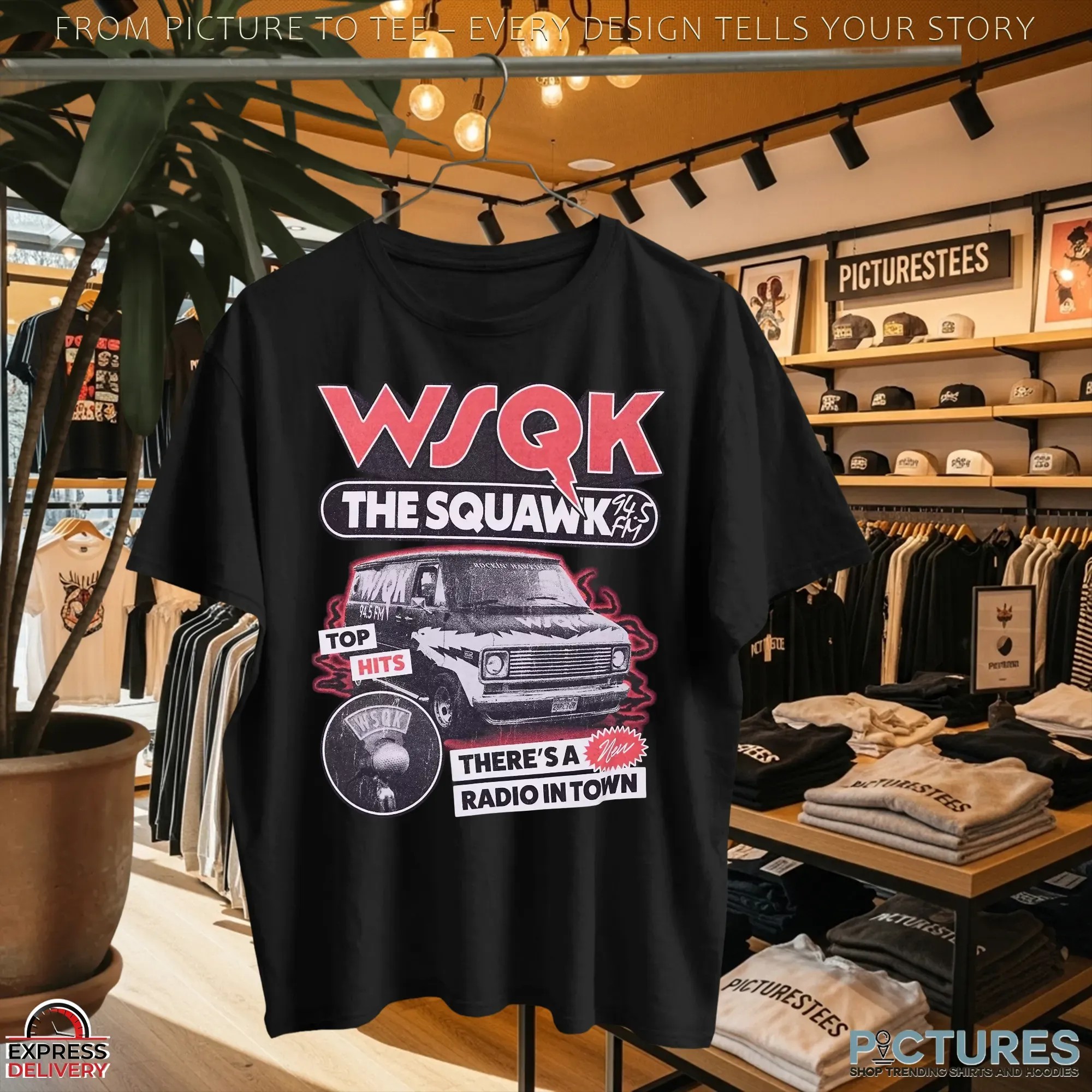 Stranger Things The Squawk There's A Radio In Town Top Hit T Shirt