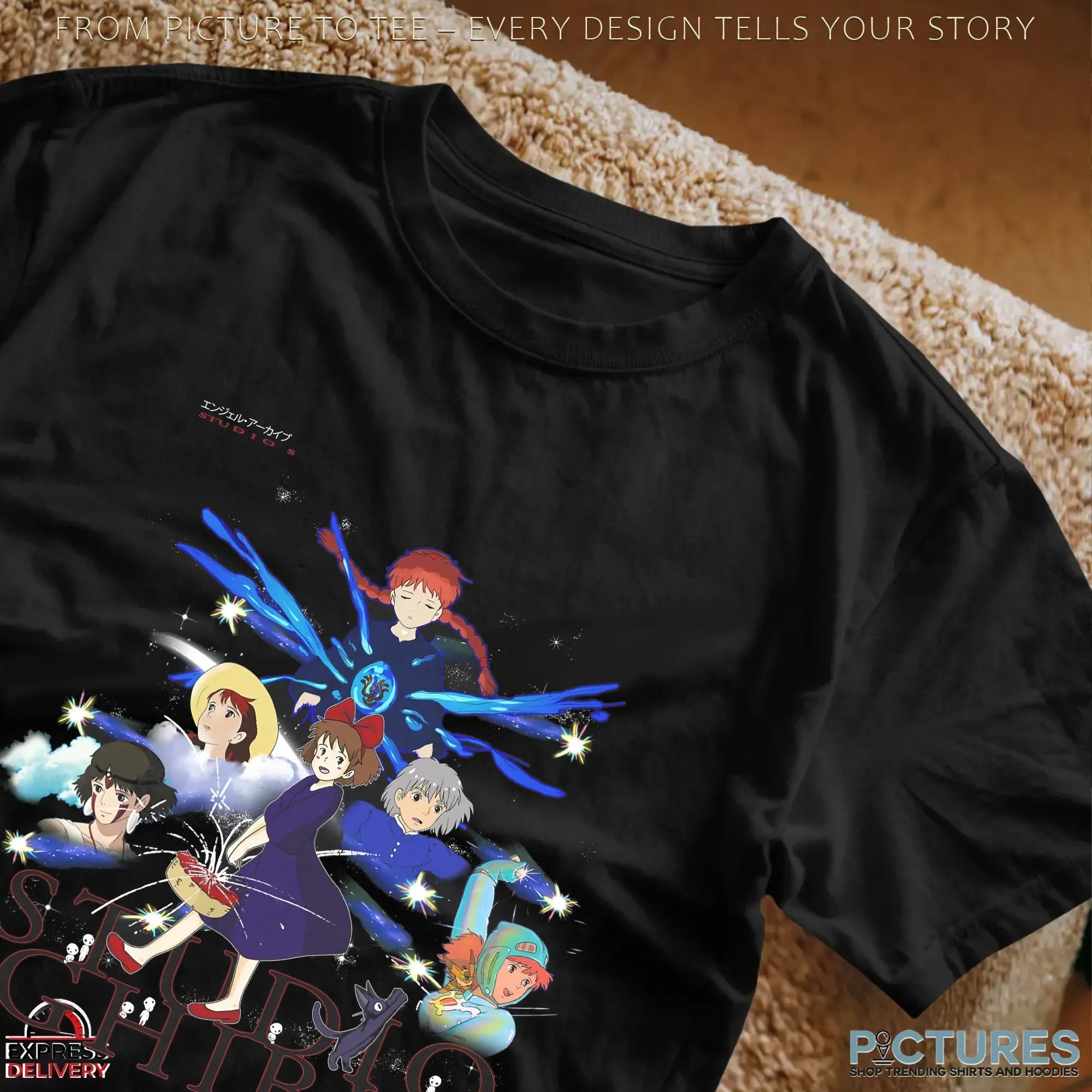 Studio Ghibli Angel Kiki, Howl, Nausicaä, Mononoke & More 2025 T Shirt