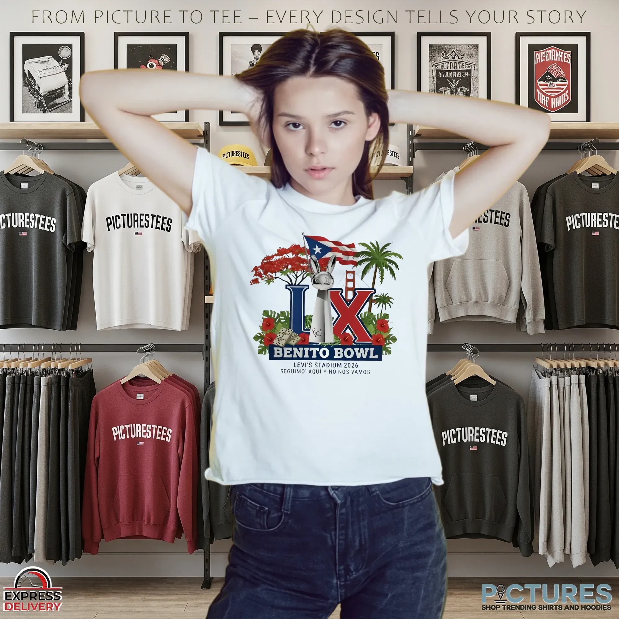 Super Bowl 2025 Bunny Levi's Stadium 2026 Football Music Lover T Shirt