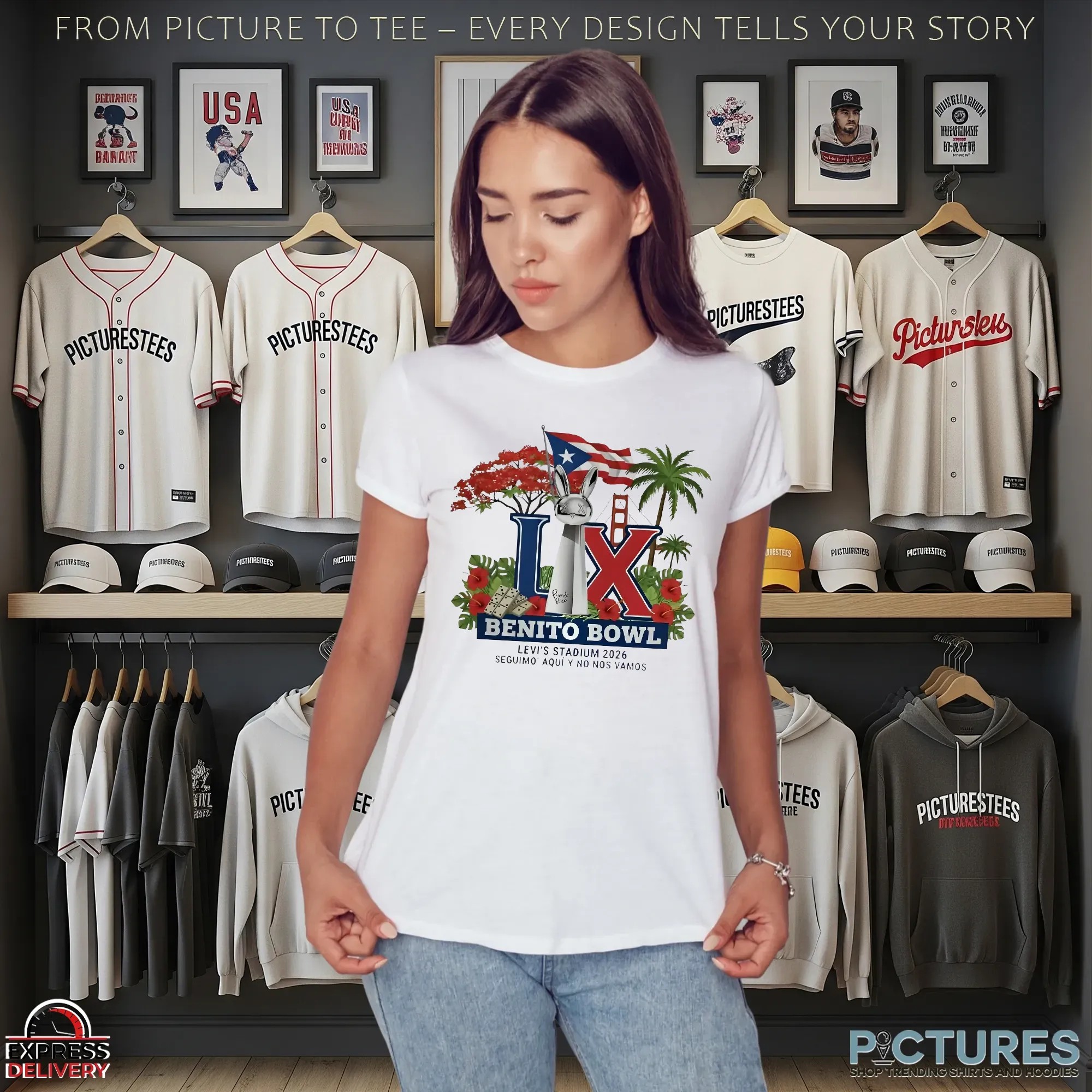 Super Bowl 2025 Bunny Levi's Stadium 2026 Football Music Lover T Shirt
