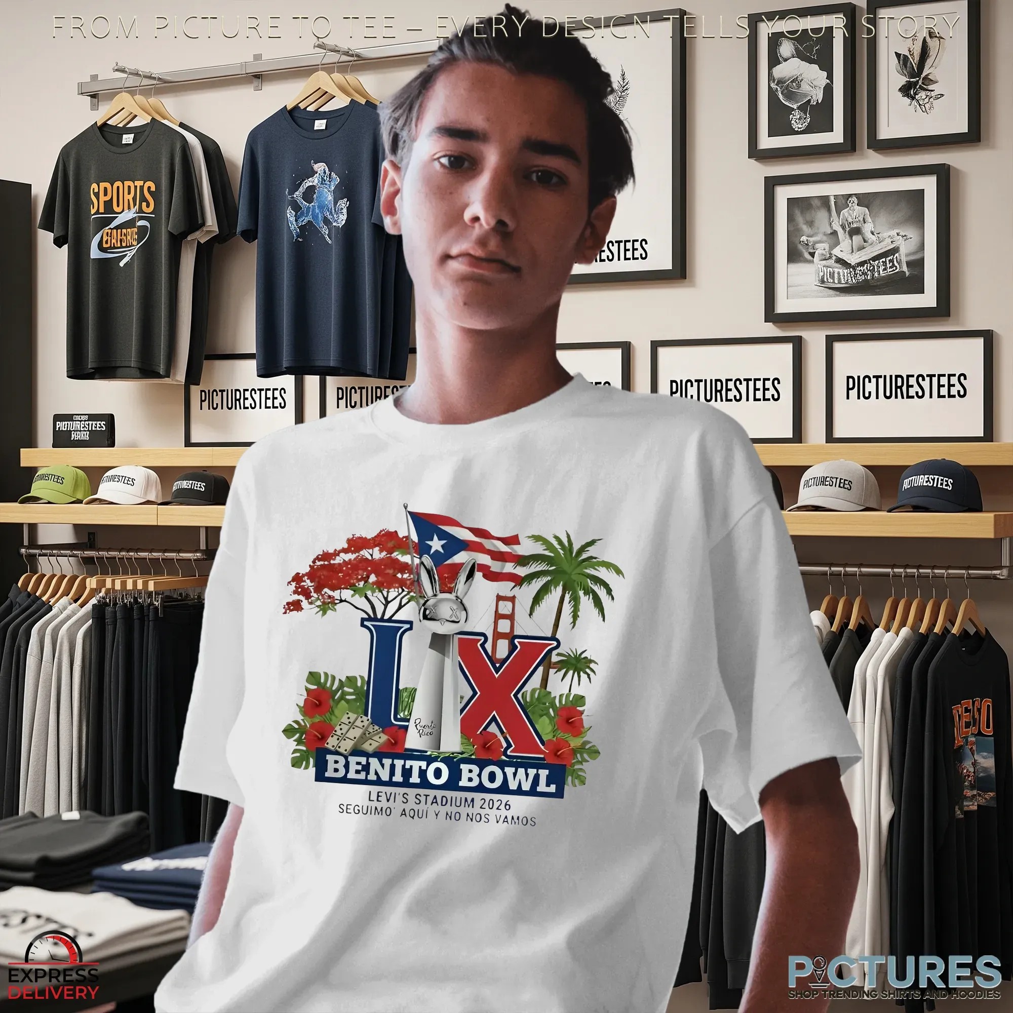 Super Bowl 2025 Bunny Levi's Stadium 2026 Football Music Lover T Shirt