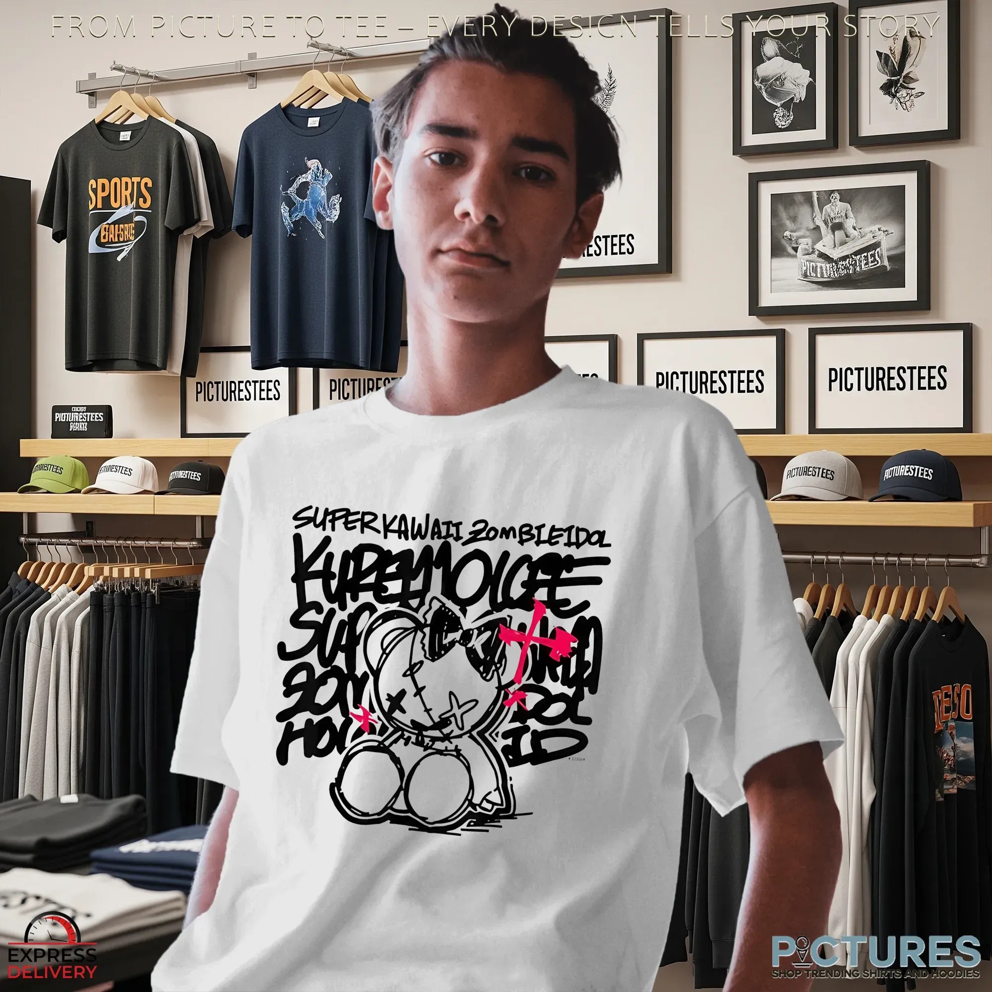 Super Kawaii Zombie Idol White T Shirt Super Kawaii Zombie Idol White T Shirt