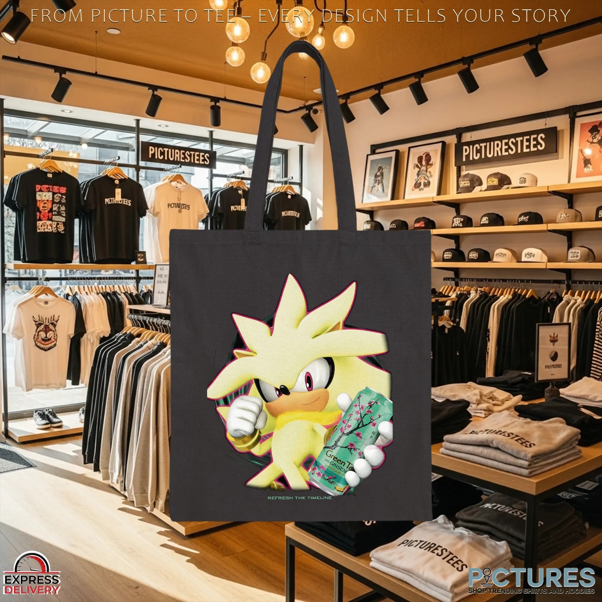 Super Sonic Refresh The Timeline Monster Arizona Green Tea Drink Game Mashup T Shirt