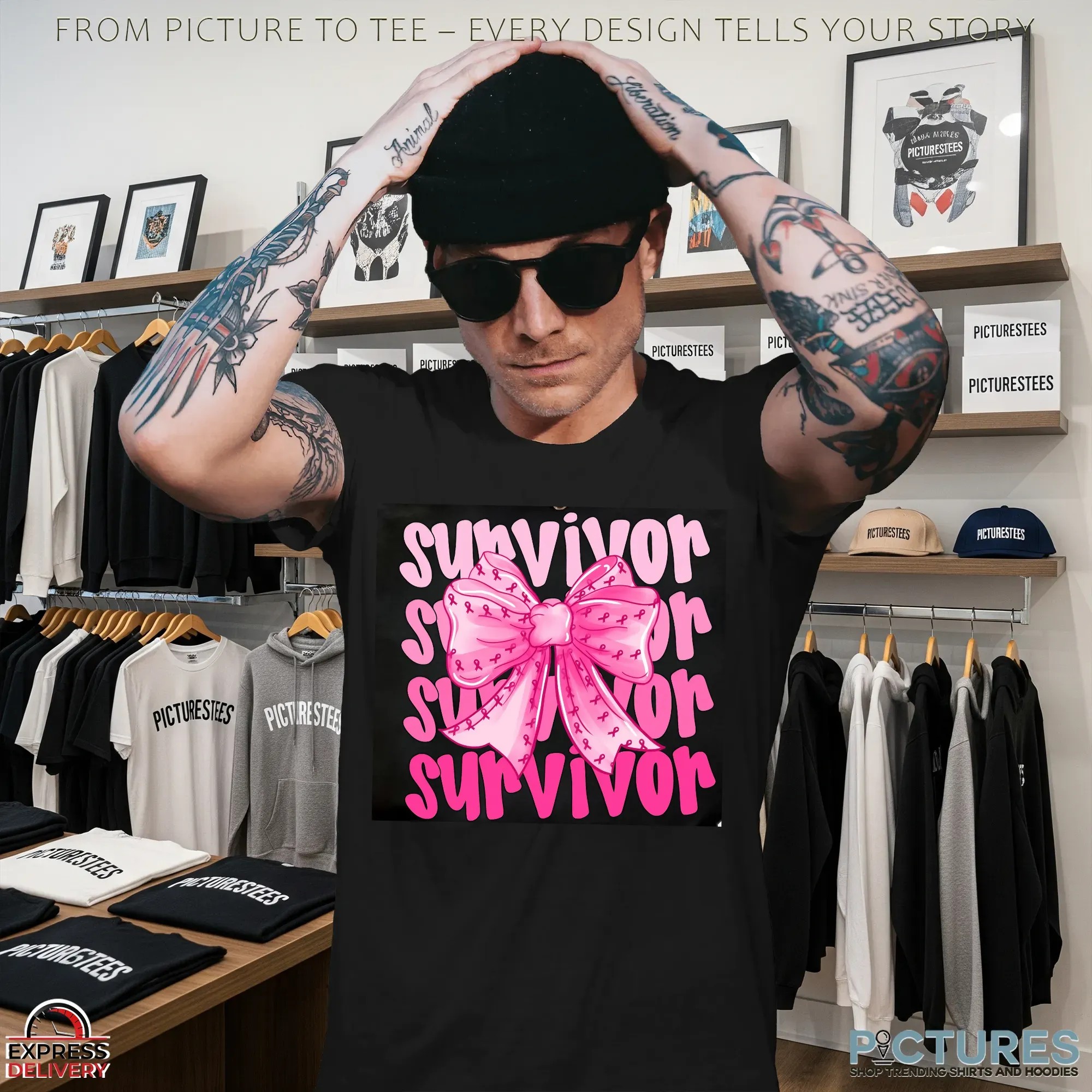 Survivor Breast Cancer, In October We Wear Pink, Breast Cancer, Breast Cancer Coquette Bow, Tackle Cancer, Pink Ribbon T Shirt
