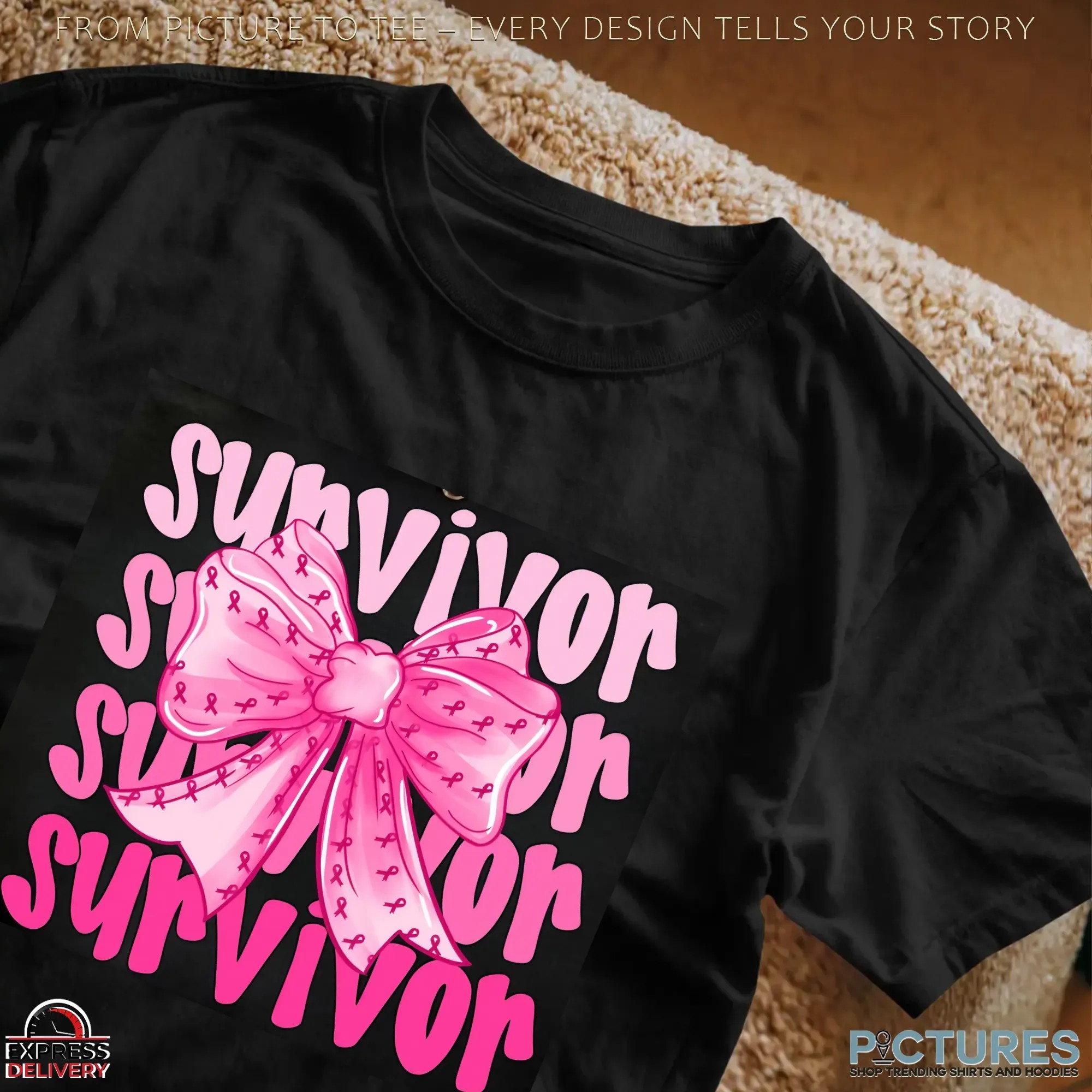 Survivor Breast Cancer, In October We Wear Pink, Breast Cancer, Breast Cancer Coquette Bow, Tackle Cancer, Pink Ribbon T Shirt