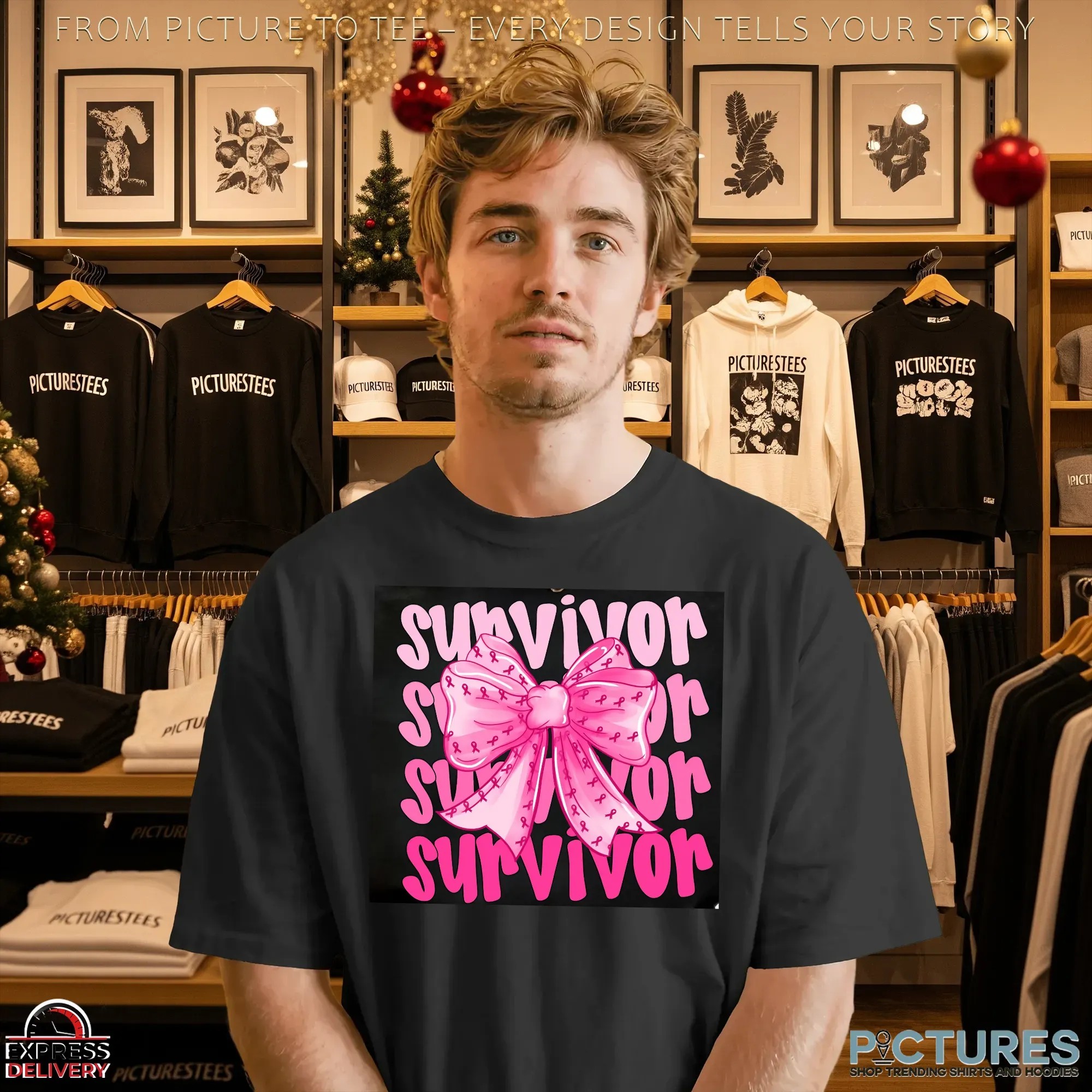 Survivor Breast Cancer, In October We Wear Pink, Breast Cancer, Breast Cancer Coquette Bow, Tackle Cancer, Pink Ribbon T Shirt