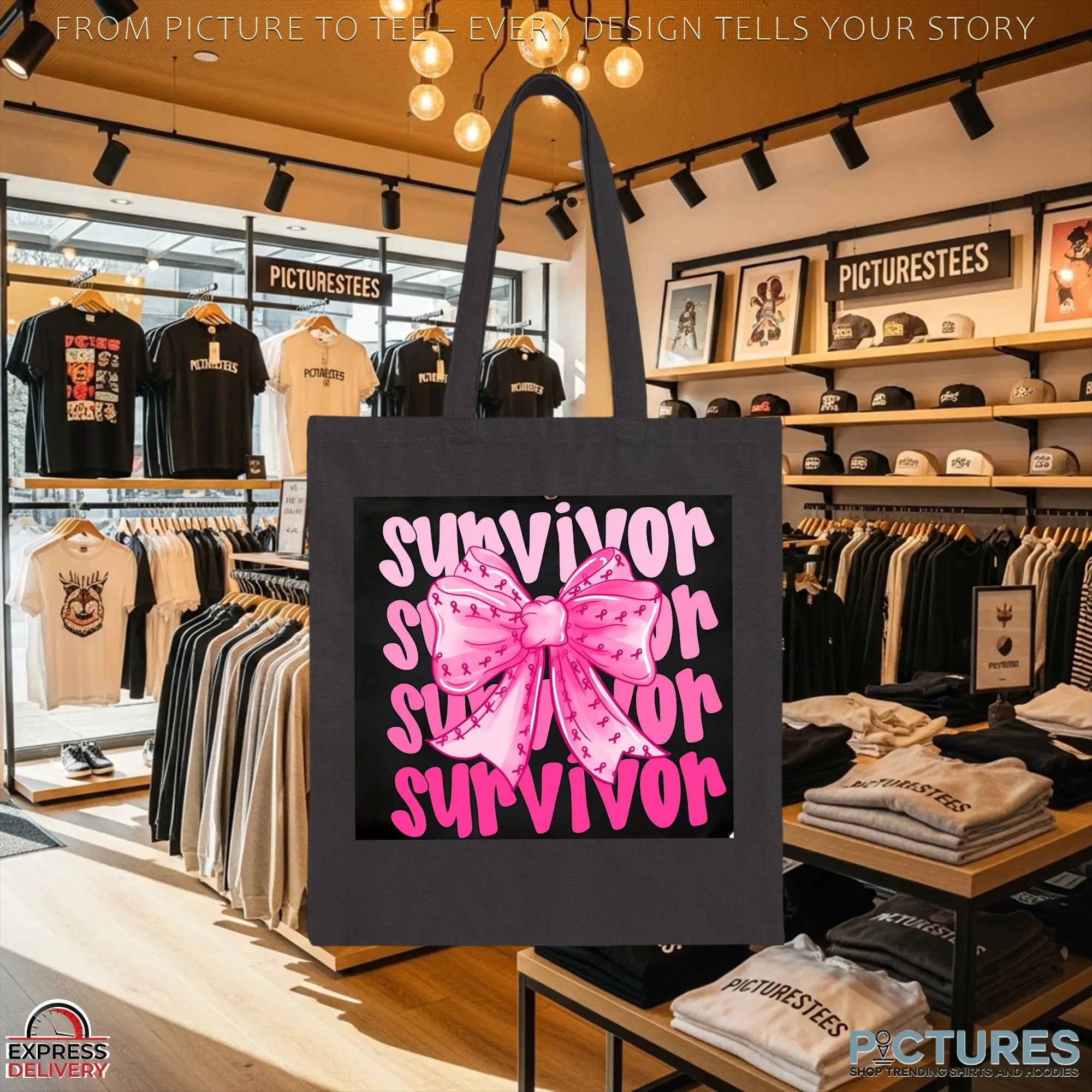 Survivor Breast Cancer, In October We Wear Pink, Breast Cancer, Breast Cancer Coquette Bow, Tackle Cancer, Pink Ribbon T Shirt