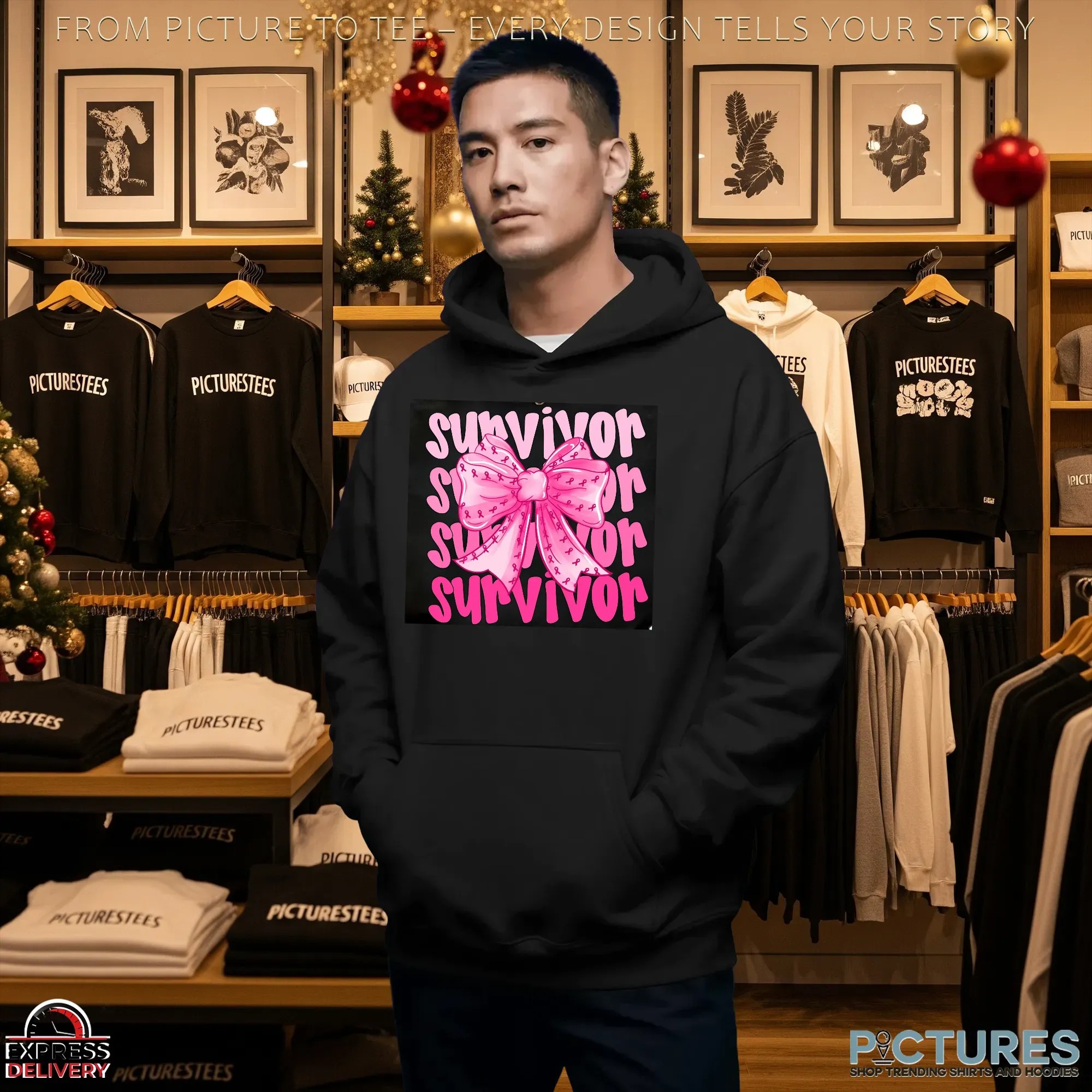 Survivor Breast Cancer, In October We Wear Pink, Breast Cancer, Breast Cancer Coquette Bow, Tackle Cancer, Pink Ribbon T Shirt