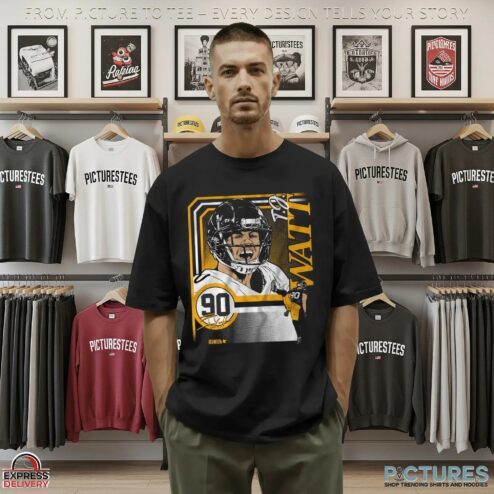 T J Watt Pittsburgh Steelers Collage Frame 2025 T Shirt