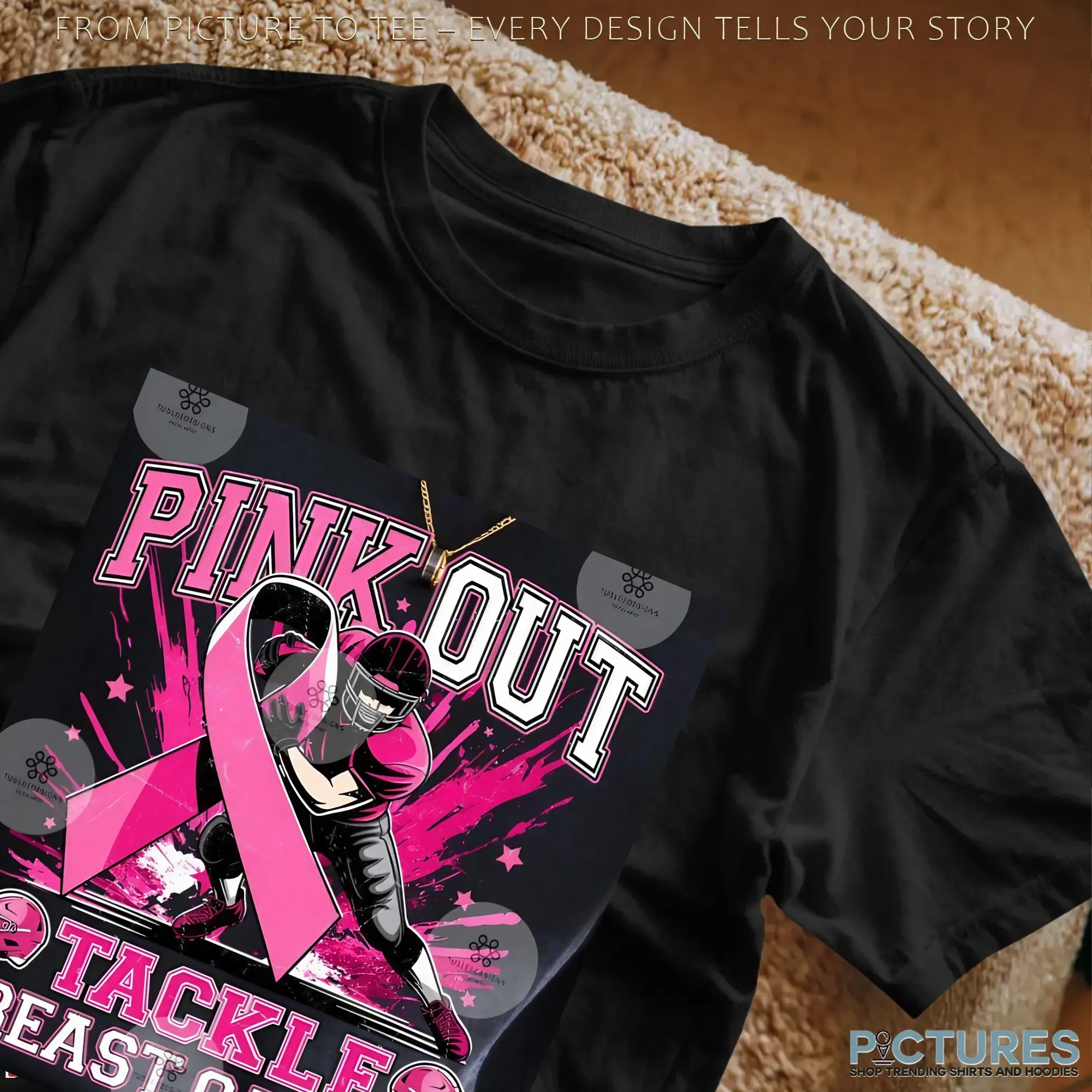 Tackle Breast Cancer Png Bundle, Pink Out Breast Cancer, Pink Ribbon, Fight Breast Cancer Warrior, In October We Wear Pink Shirt