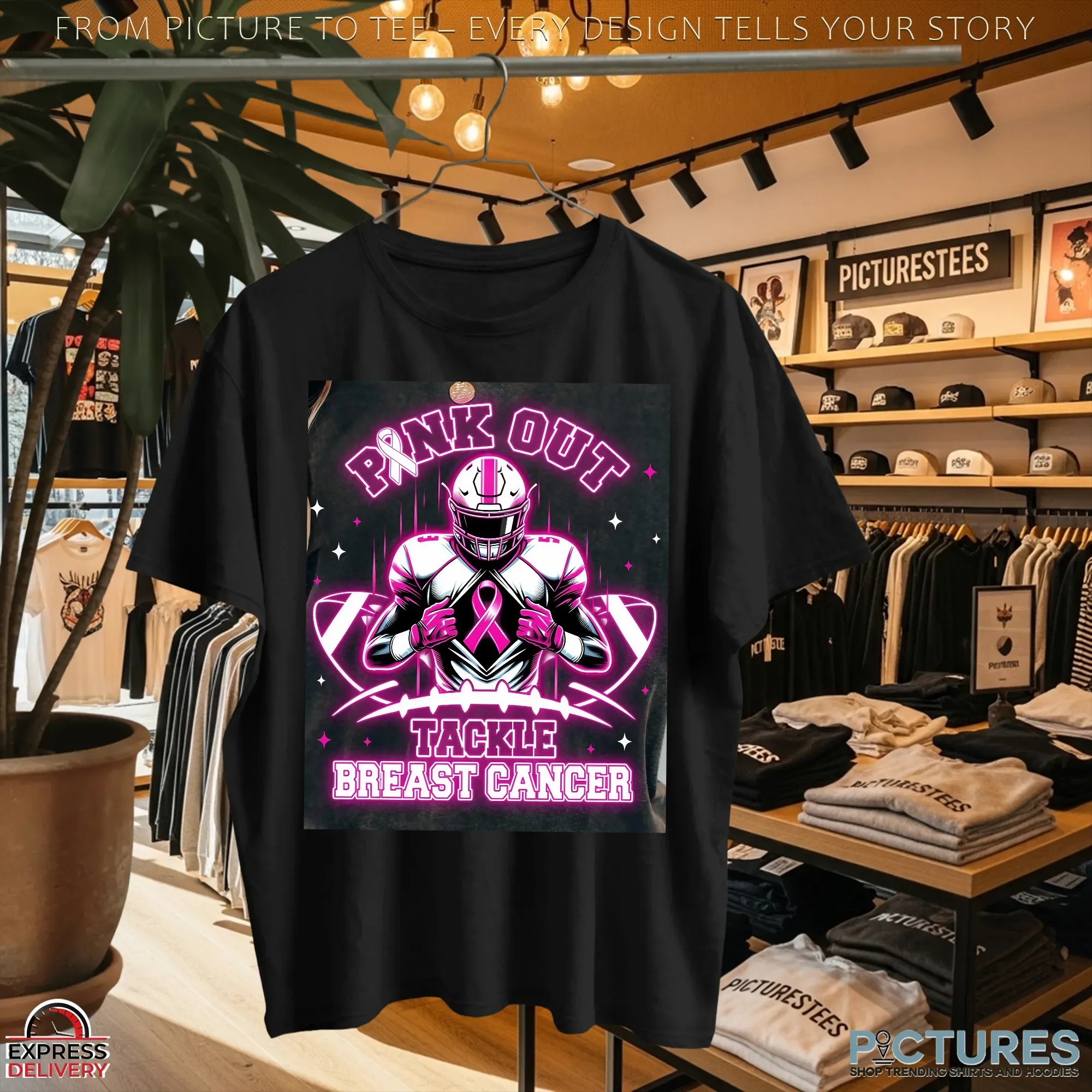 Tackle Breast Cancer Png Bundle, Pink Out Breast Cancer, Pink Ribbon, Fight Breast Cancer Warrior, In October We Wear Pink Shirts
