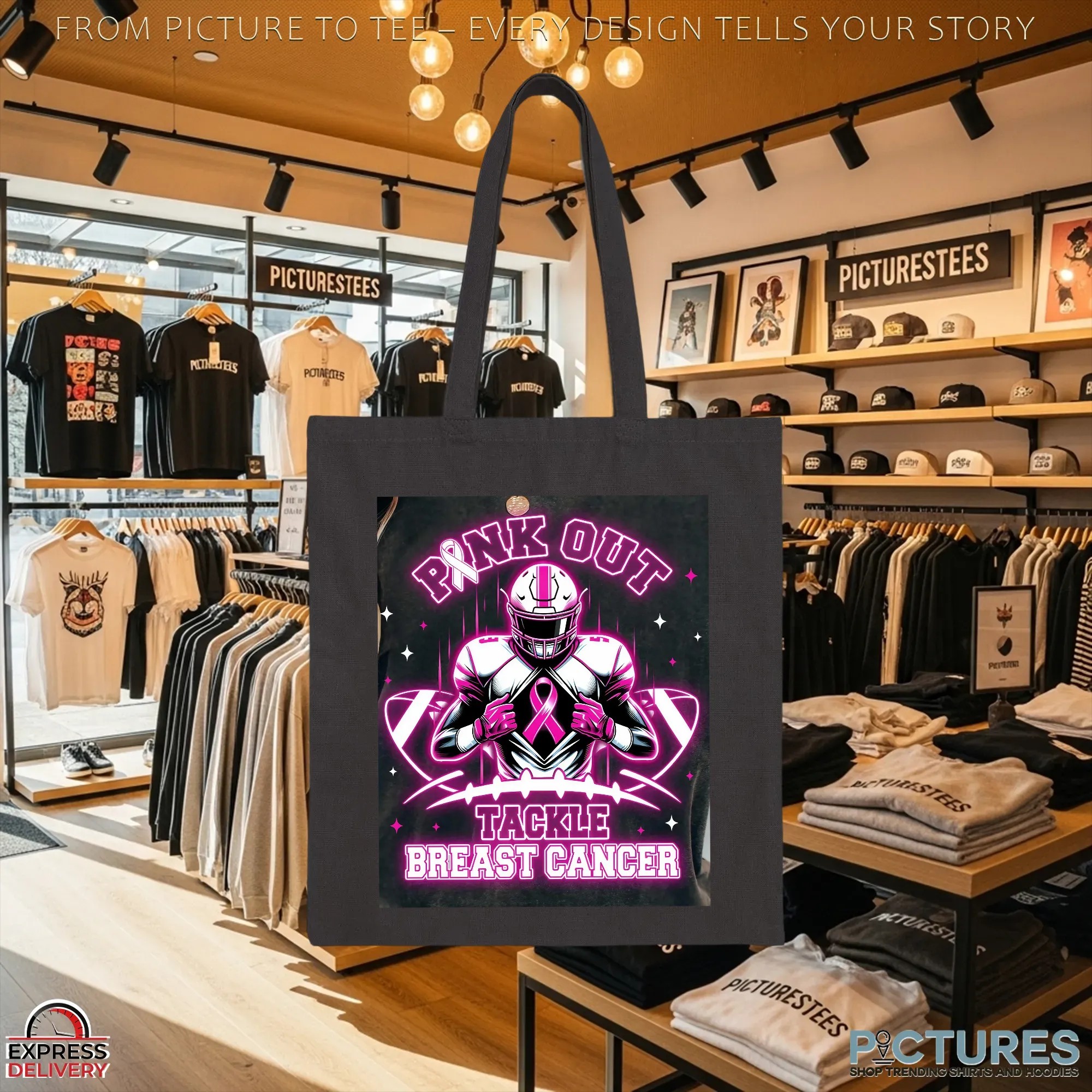 Tackle Breast Cancer Png Bundle, Pink Out Breast Cancer, Pink Ribbon, Fight Breast Cancer Warrior, In October We Wear Pink Shirts
