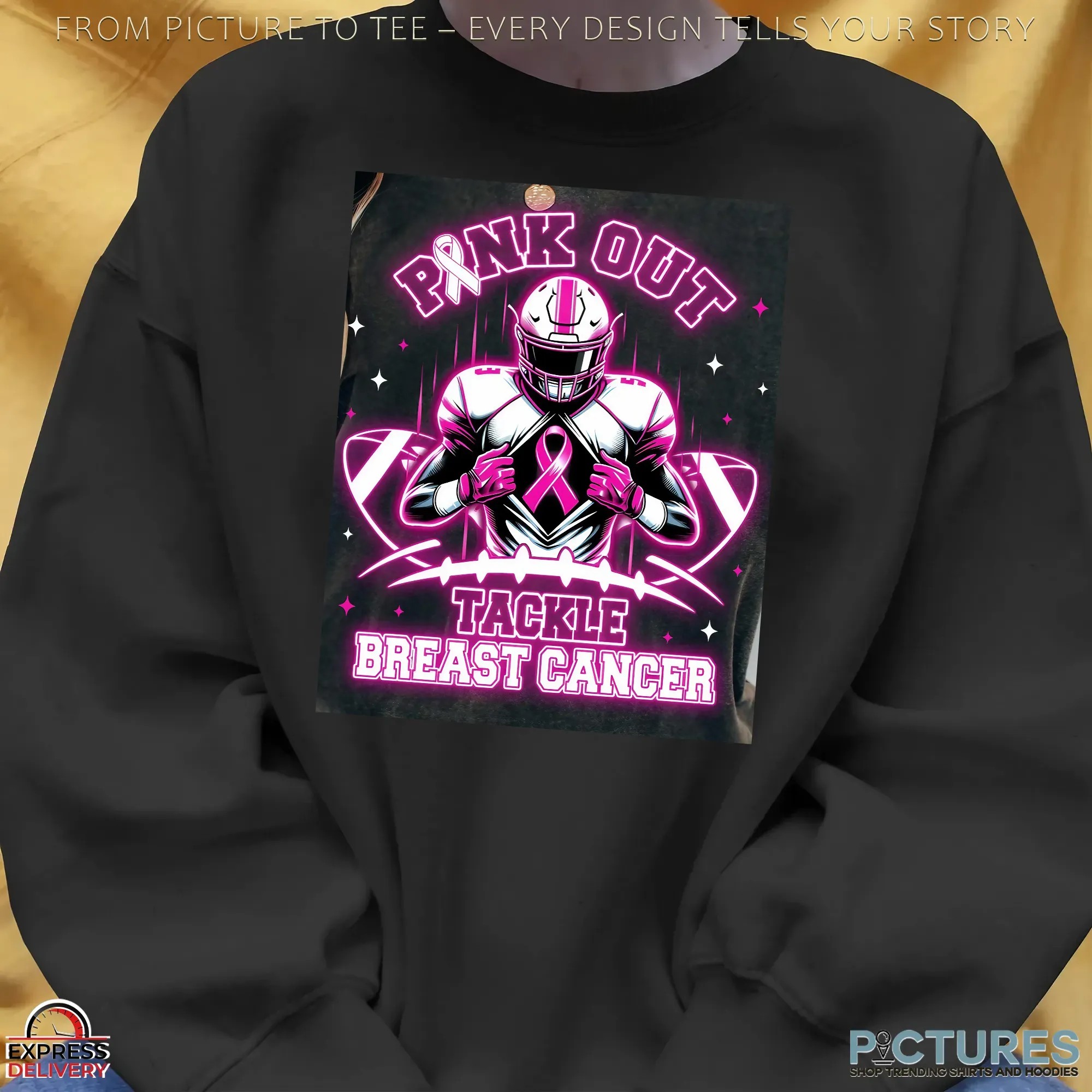 Tackle Breast Cancer Png Bundle, Pink Out Breast Cancer, Pink Ribbon, Fight Breast Cancer Warrior, In October We Wear Pink Shirts