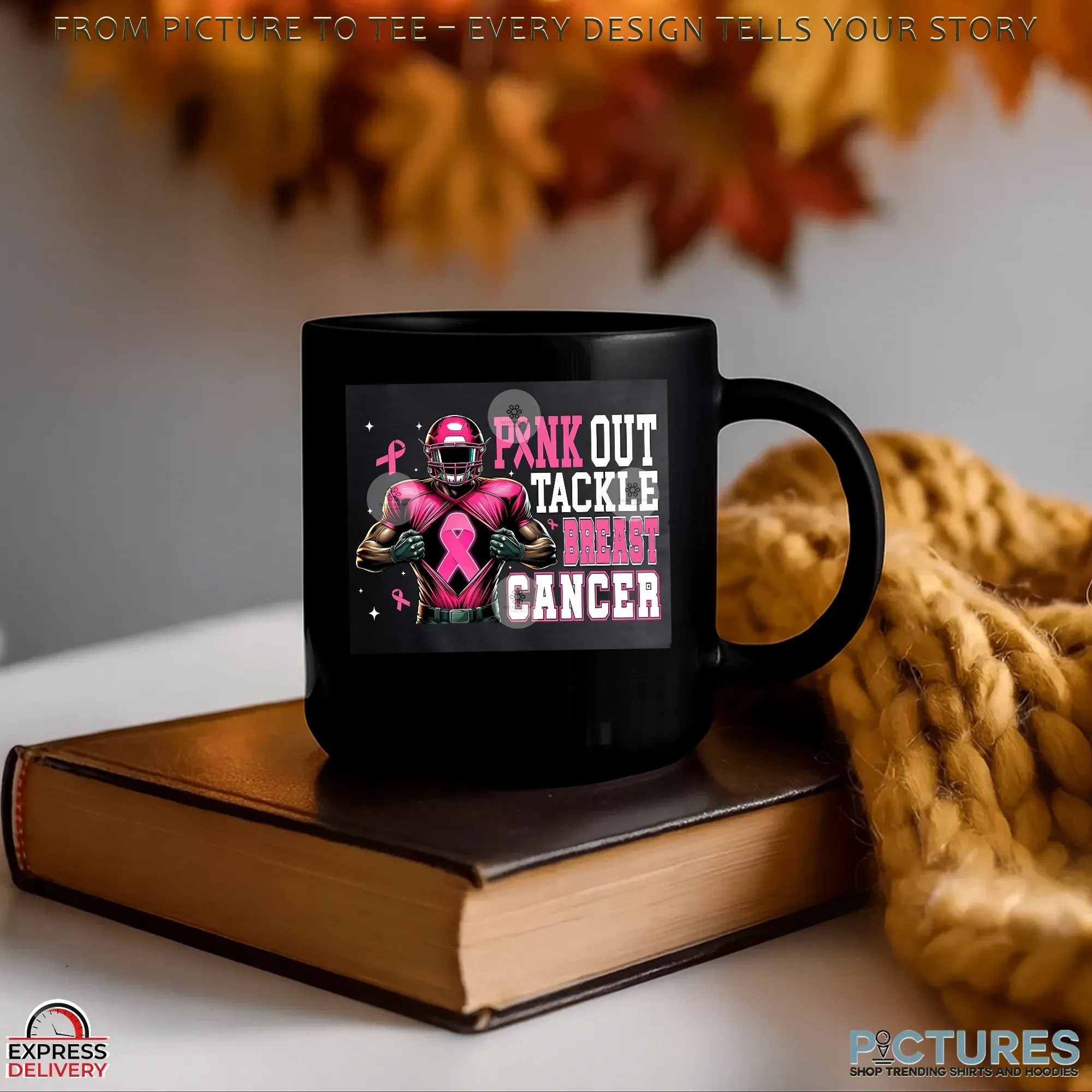 Tackle Breast Cancer Png Bundle, Pink Out Breast Cancer, Pink Ribbon, Fight Breast Cancer Warrior, In October We Wear Pink T Shirt
