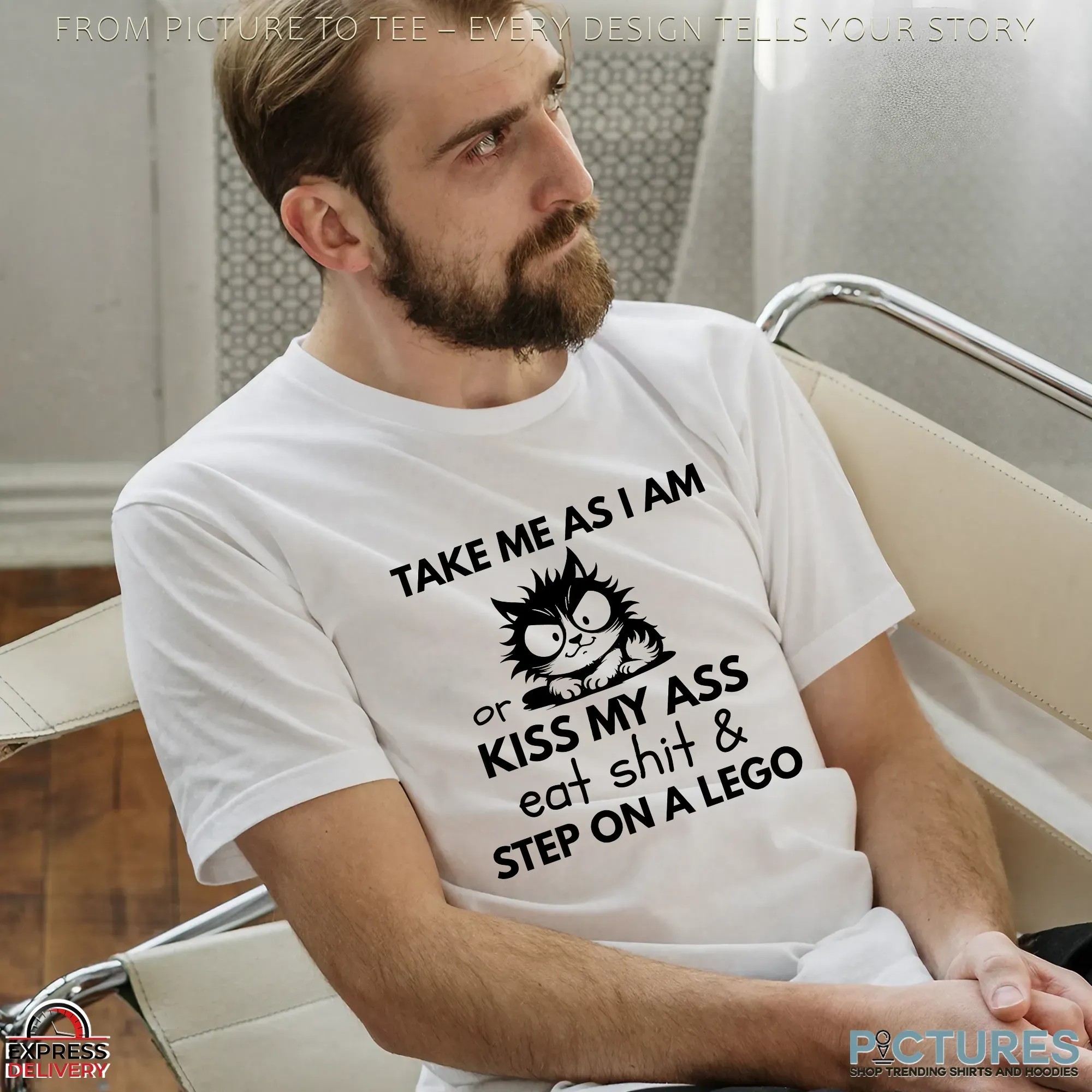 Take Me As I Am Or Kiss My Ass Eat Shit & Step On A Lego T Shirt