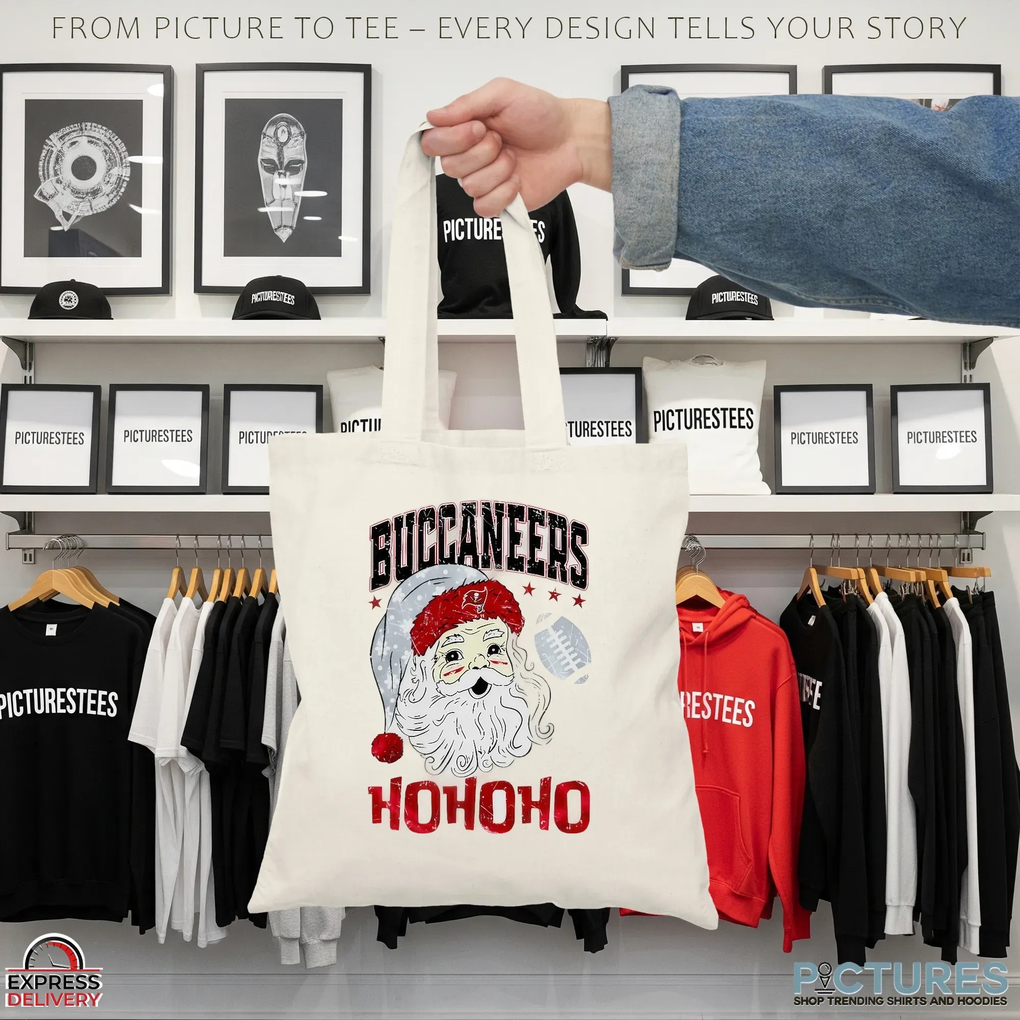 Tampa Bay Buccaneers Santa Claus Ho Ho Ho NFL Merry Christmas T Shirt Tampa Bay Buccaneers Santa Claus Ho Ho Ho NFL Merry Christmas T Shirt