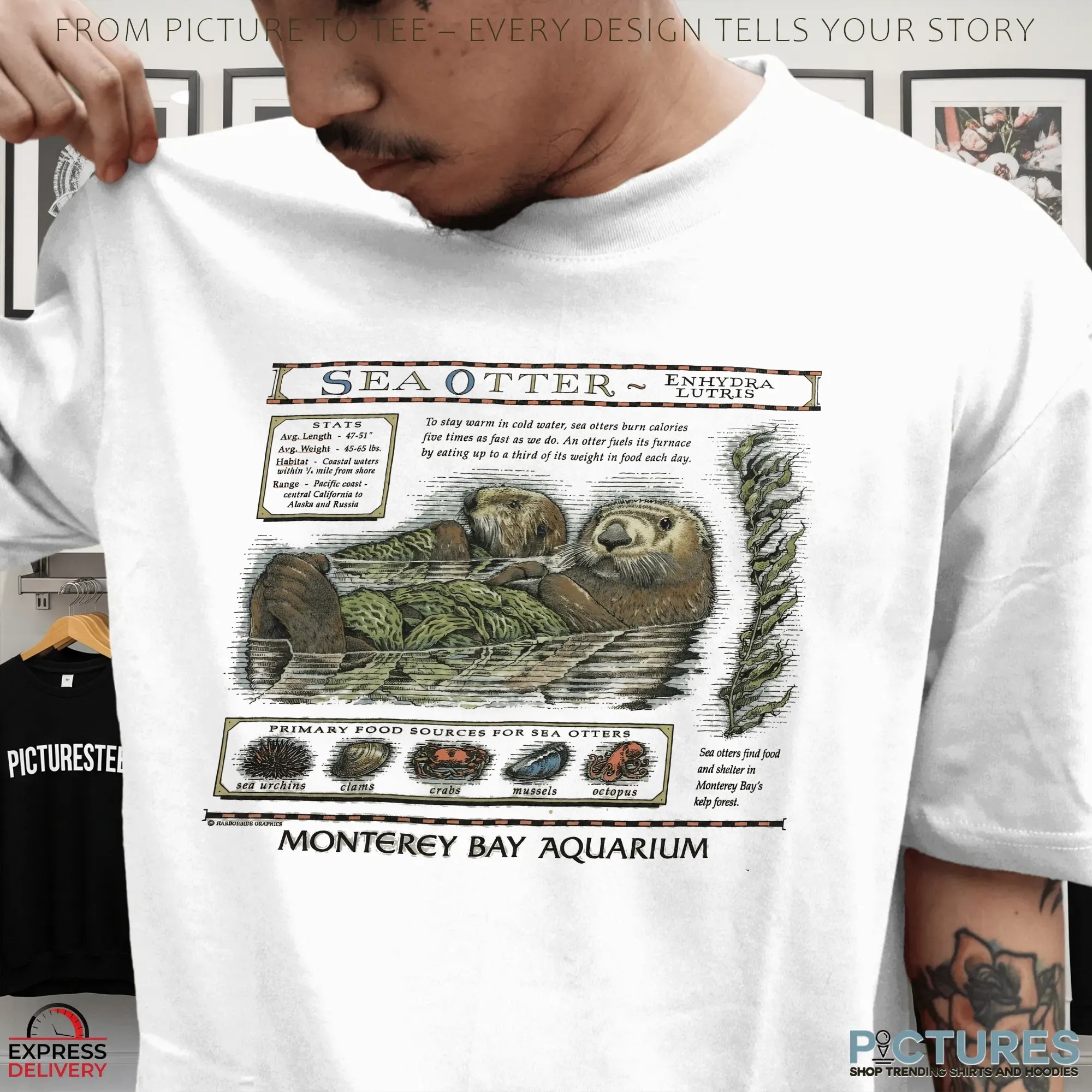 Taylor Swift Wearing Vintage Sea Otters Monterey Bay Aquarium T-Shirt