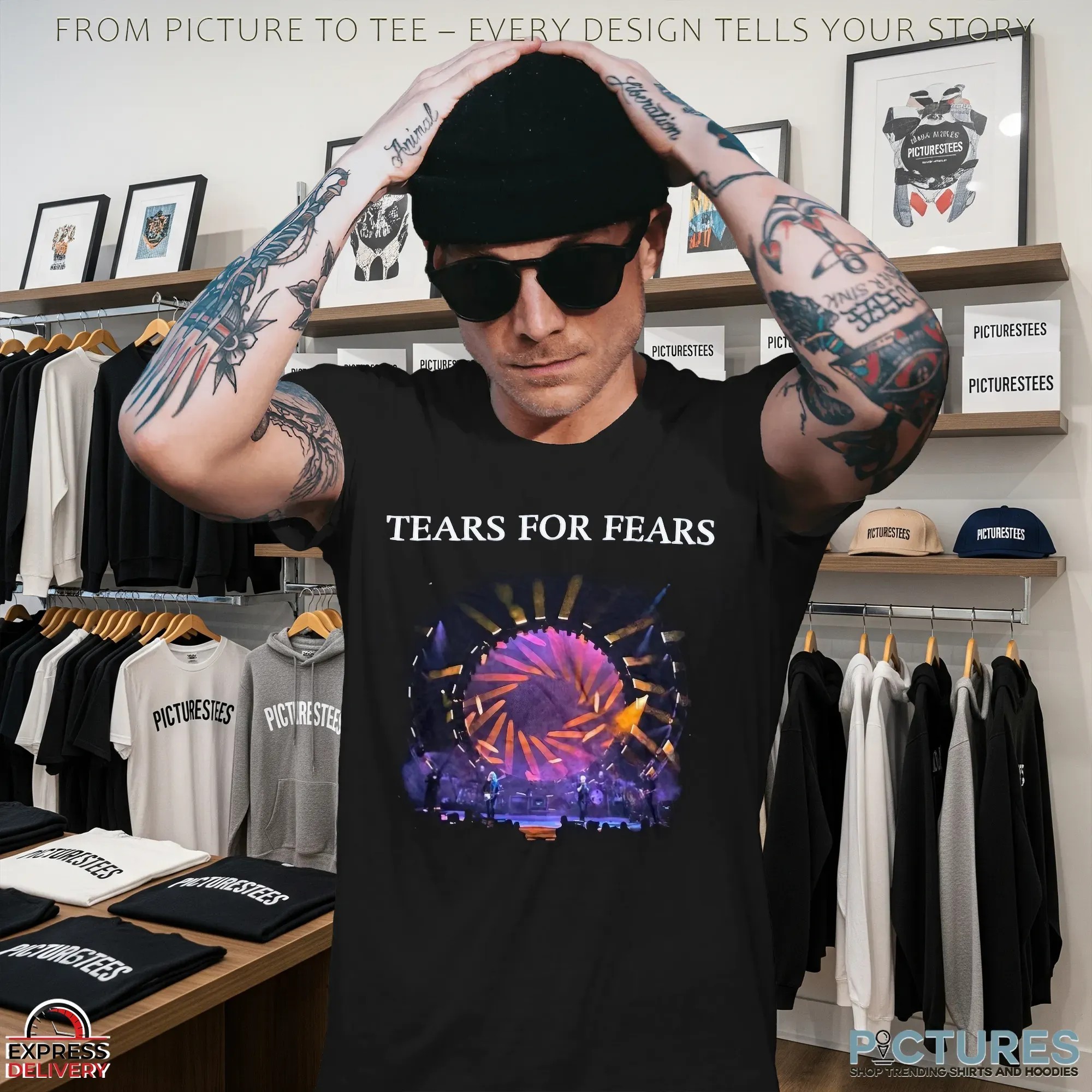 Tears For Fears Live Photo Tipping Point Part 2 2023 Tour T Shirt Tears For Fears Live Photo Tipping Point Part 2 2023 Tour T Shirt