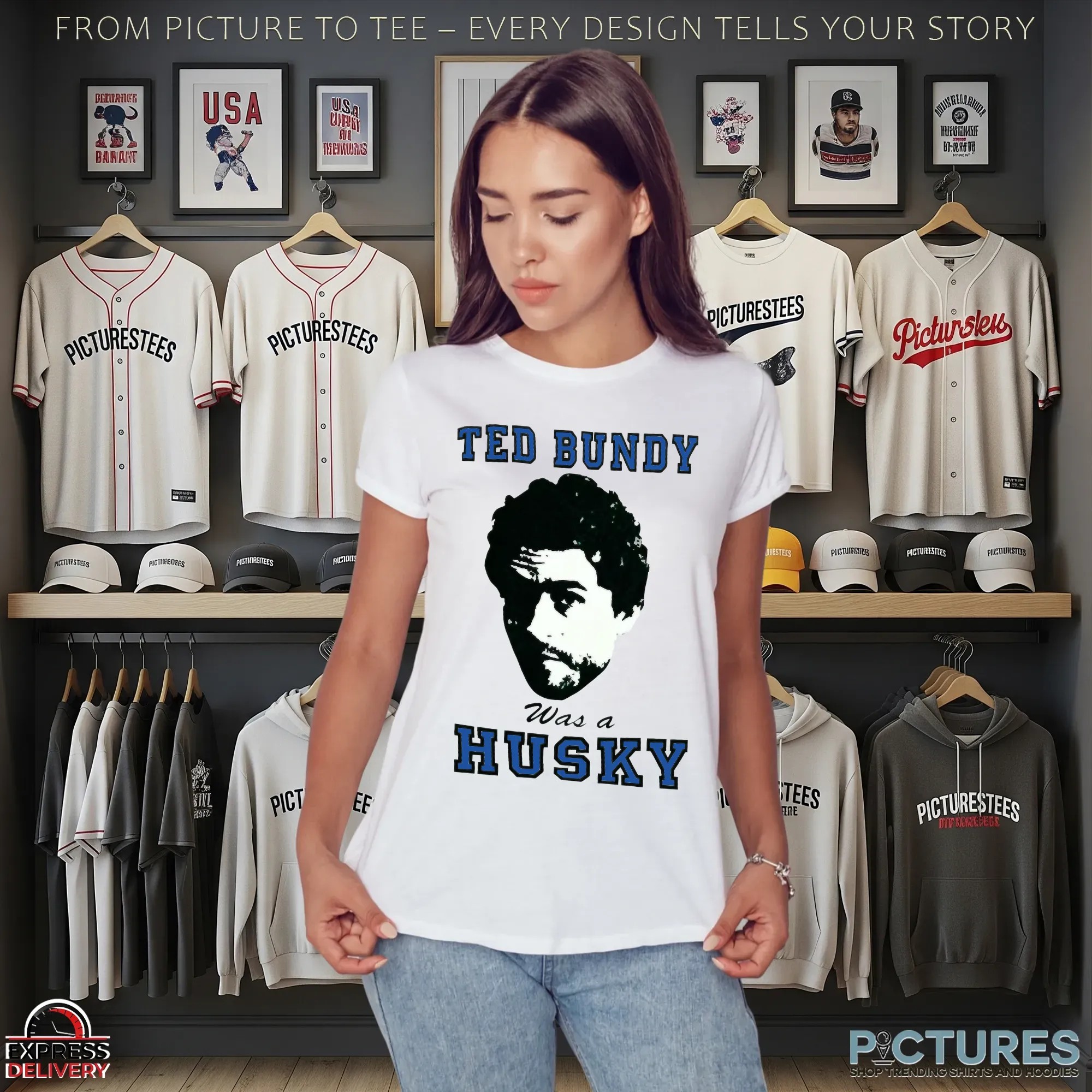 Ted Bundy Was A Husky Big Head T Shirt