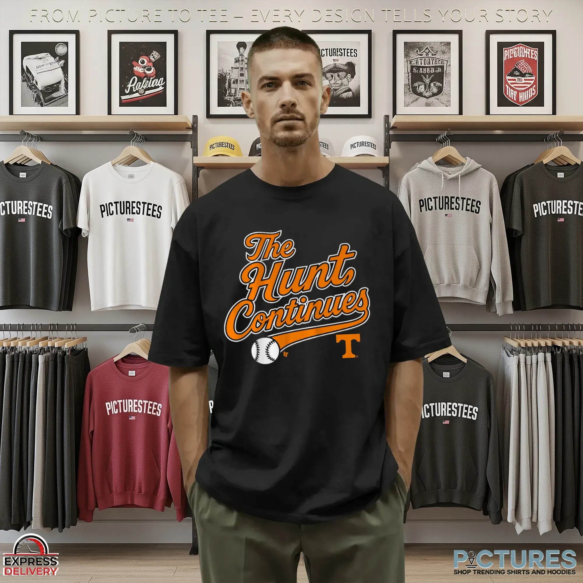 Tennessee Volunteers Baseball The Hunt Continues T Shirt