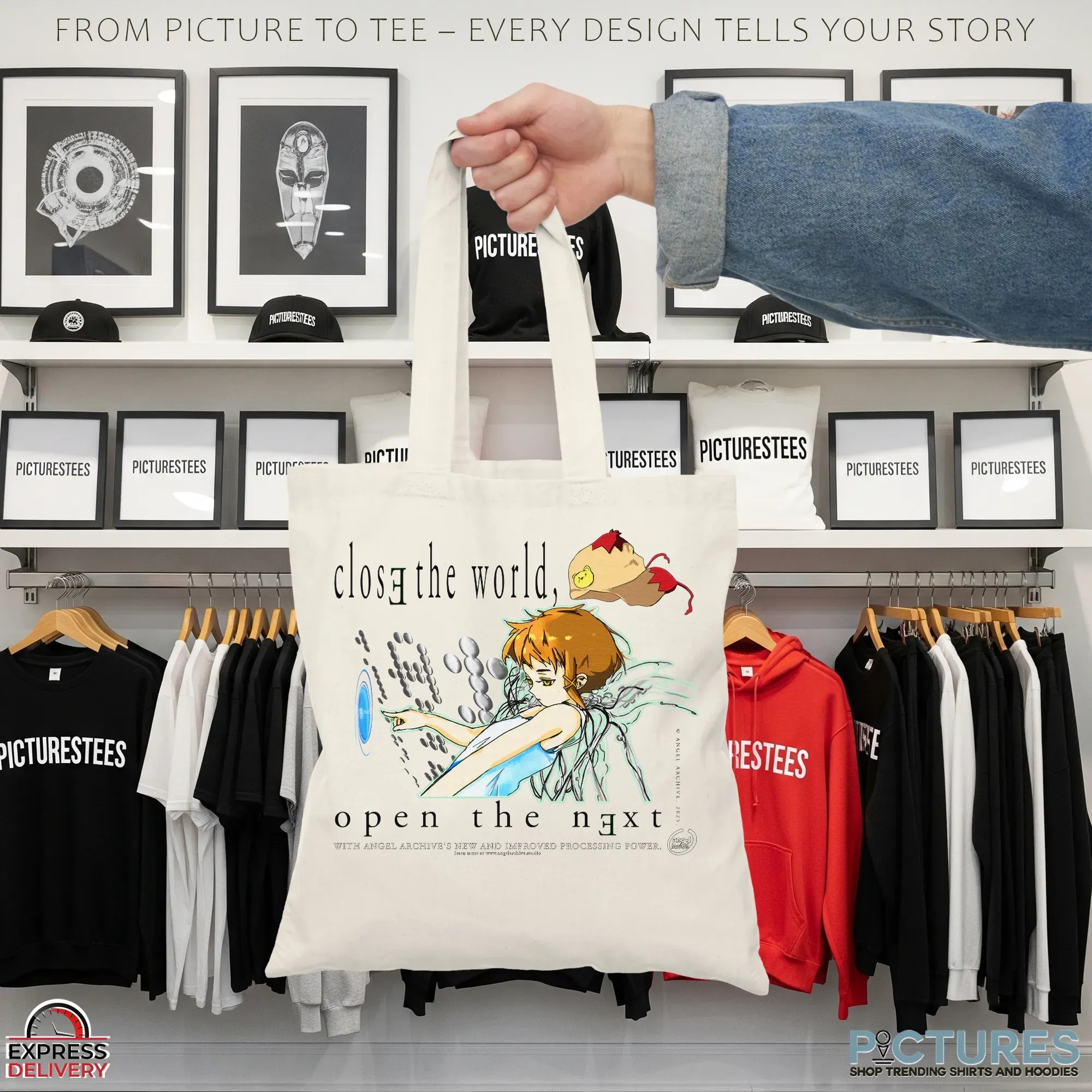 Tethered Close the World Open the Next Serial Experiments Lain Angel T Shirt