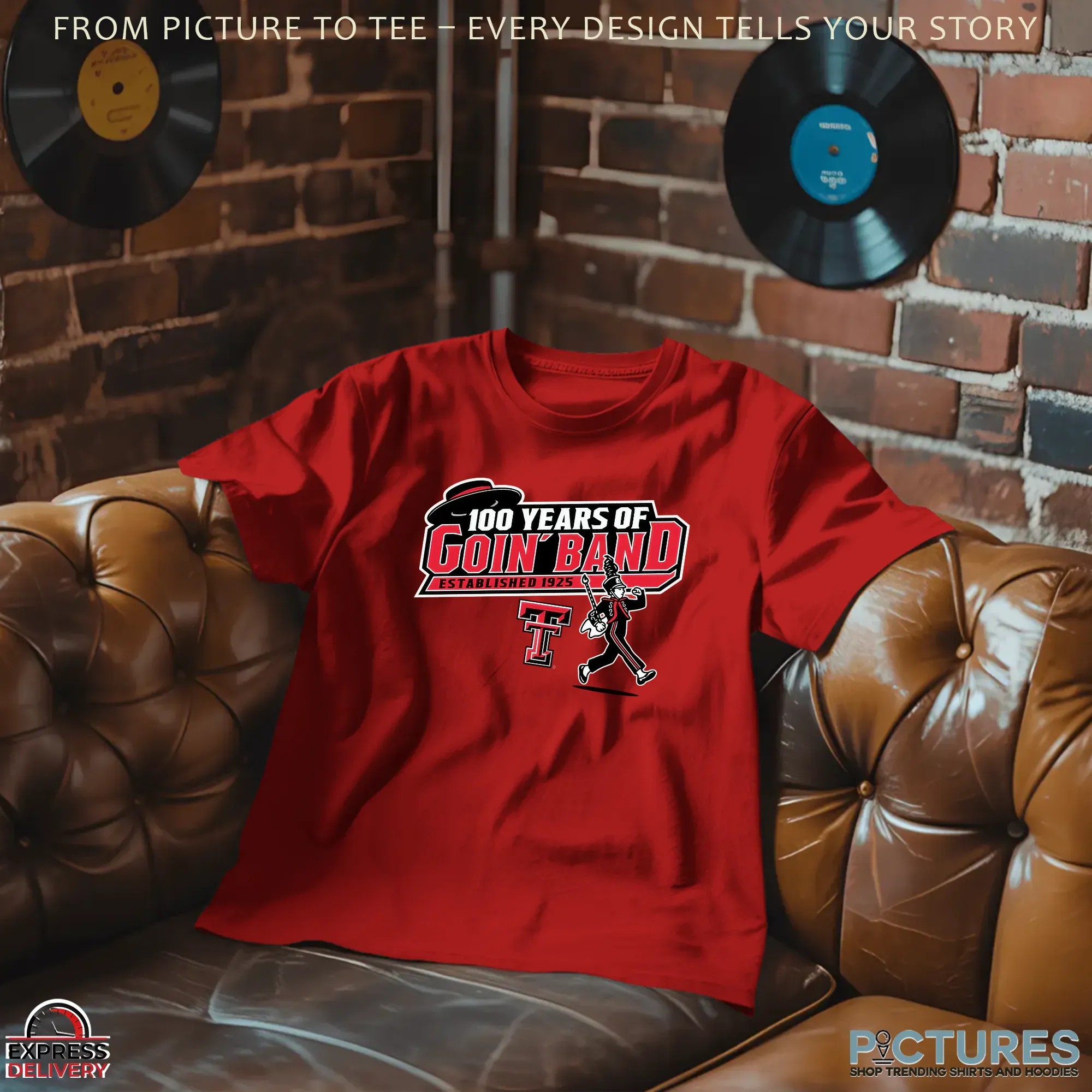 Texas Tech University 100 Years Of Goin' Band Marching Band Est 1925 T Shirt