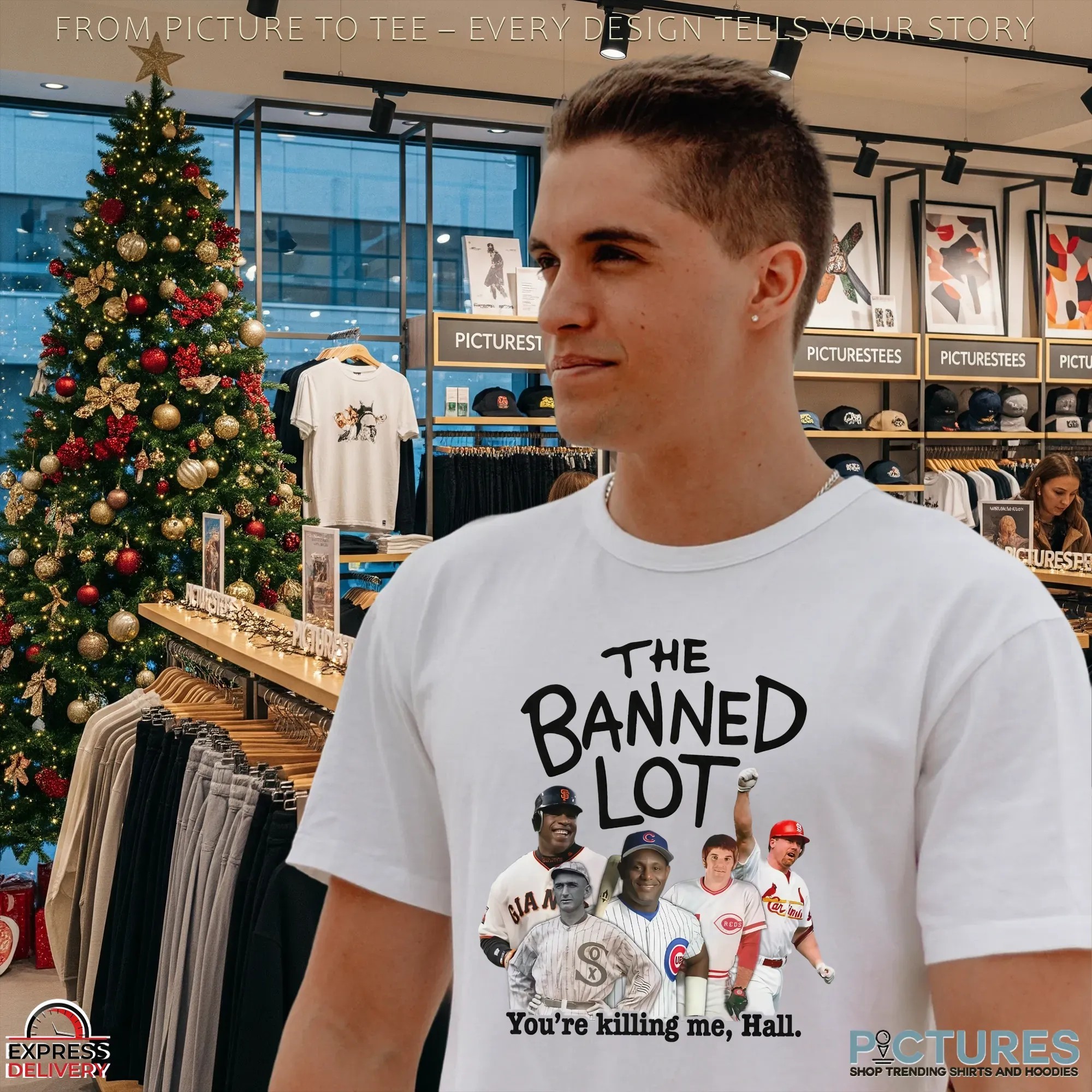 The Banned Lot You're Killing Me Hall San Francisco Giants Chicago White Sox Cincinnati Reds St Louis Cardinals Chicago Cubs T Shirt