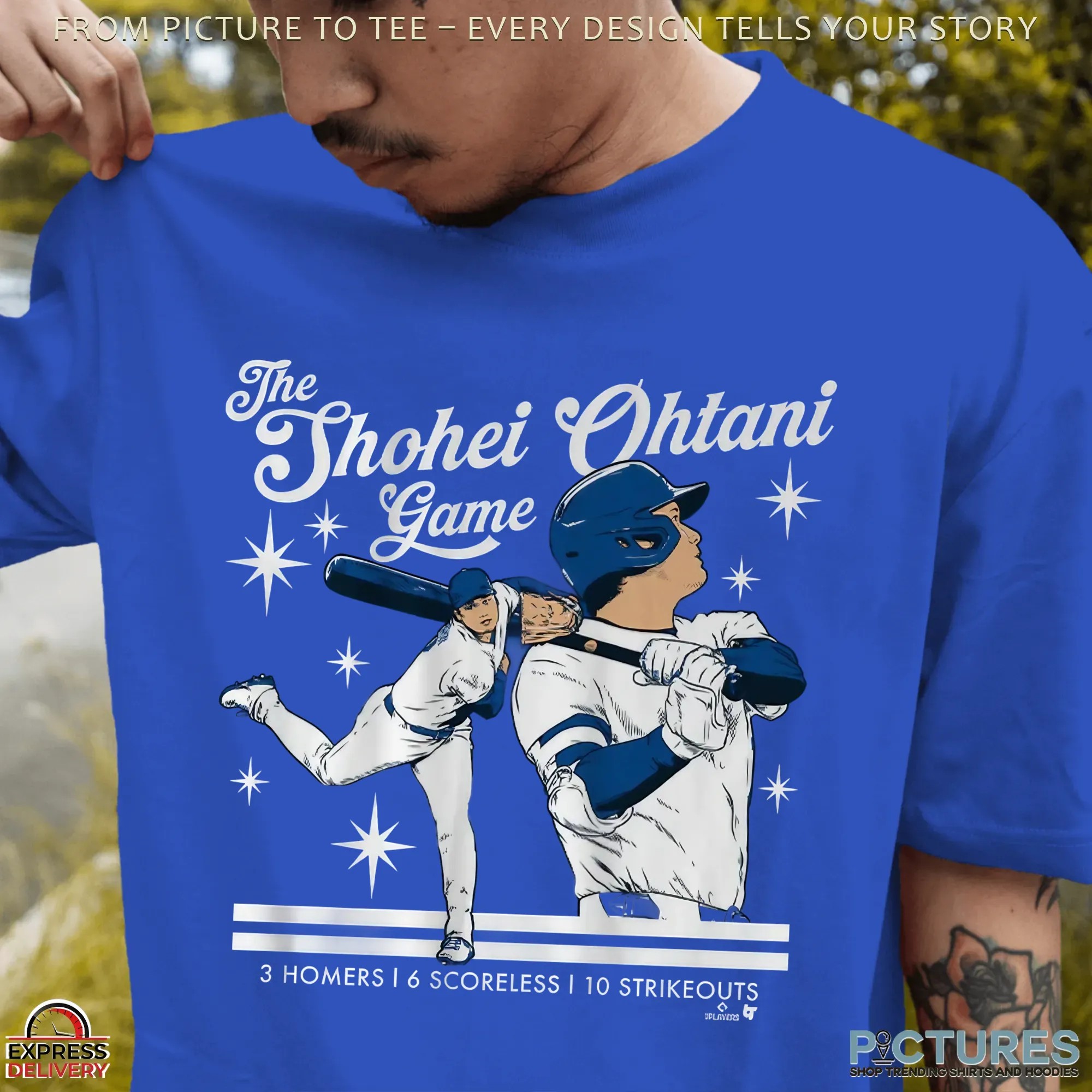 The Shohei Ohtani Game 3 Homers 6 Scoreless 10 Strikeouts Los Angeles Dodgers Graphic T Shirt