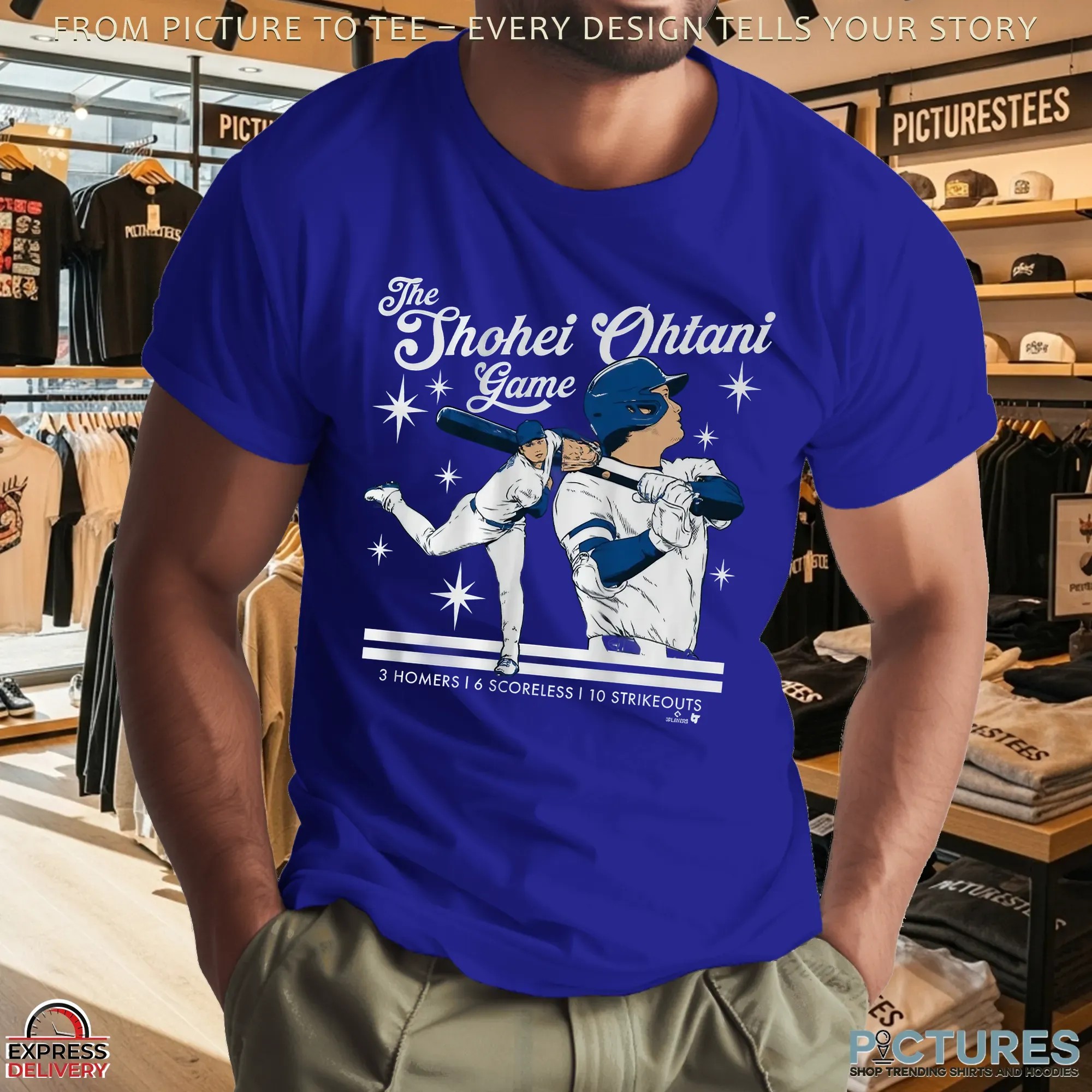 The Shohei Ohtani Game 3 Homers 6 Scoreless 10 Strikeouts Los Angeles Dodgers Graphic T Shirt
