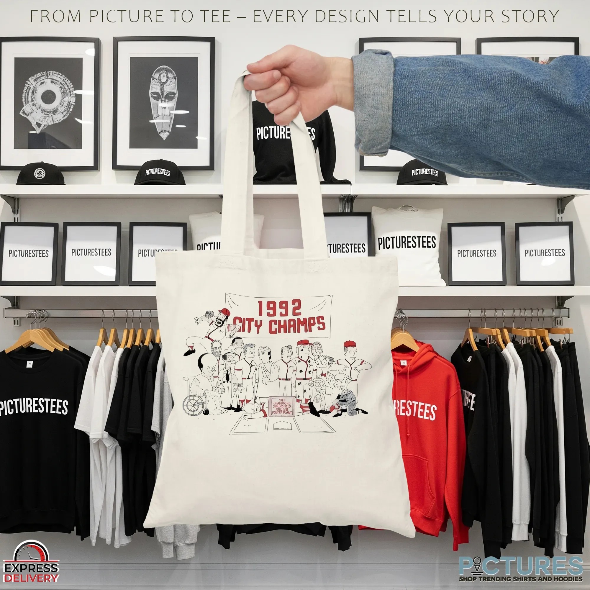 The Simpsons 1992 City Champions Springfield Nuclear Power Plant Cartoon T Shirt