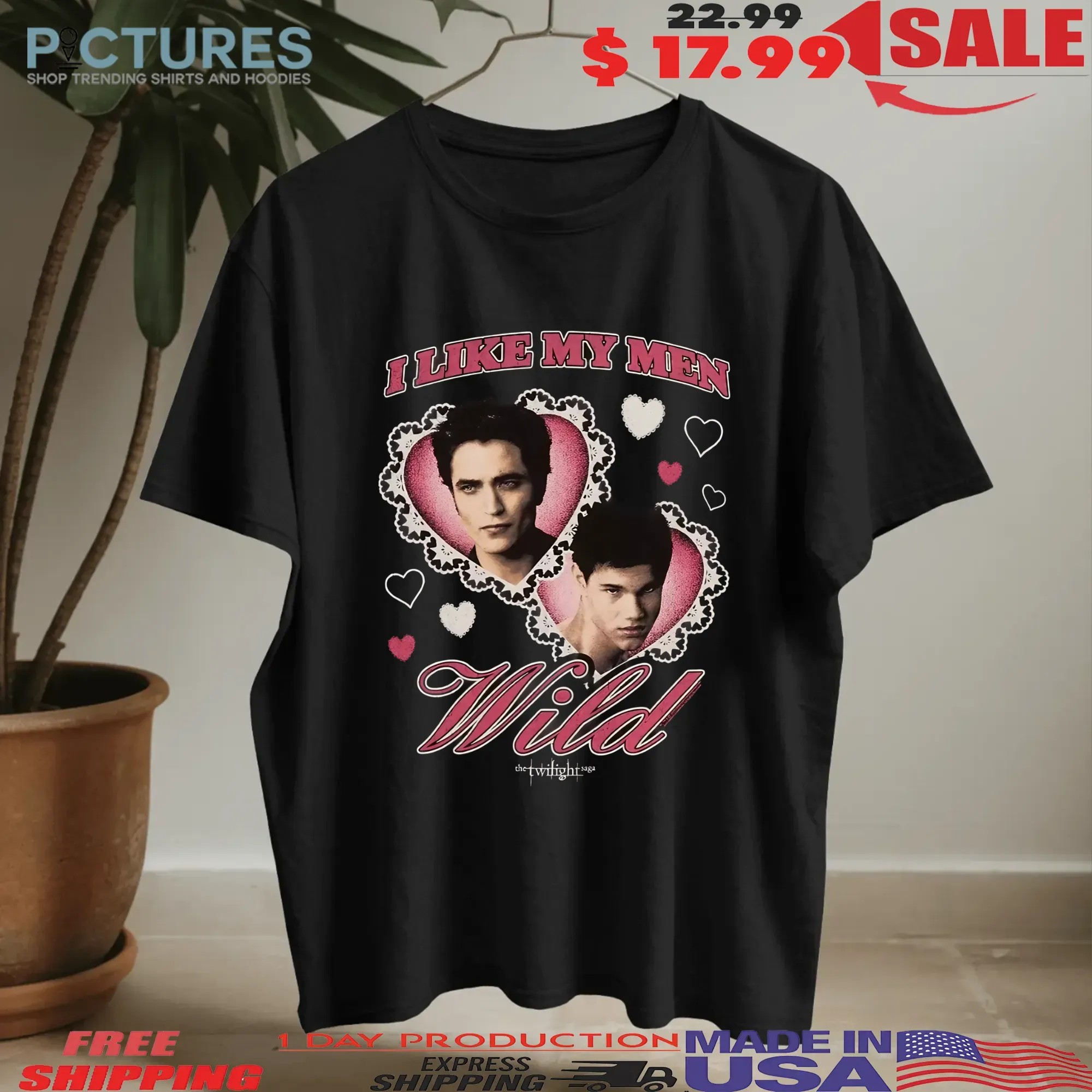 The Twilight Saga Edward & Jacob Hearts T-Shirt