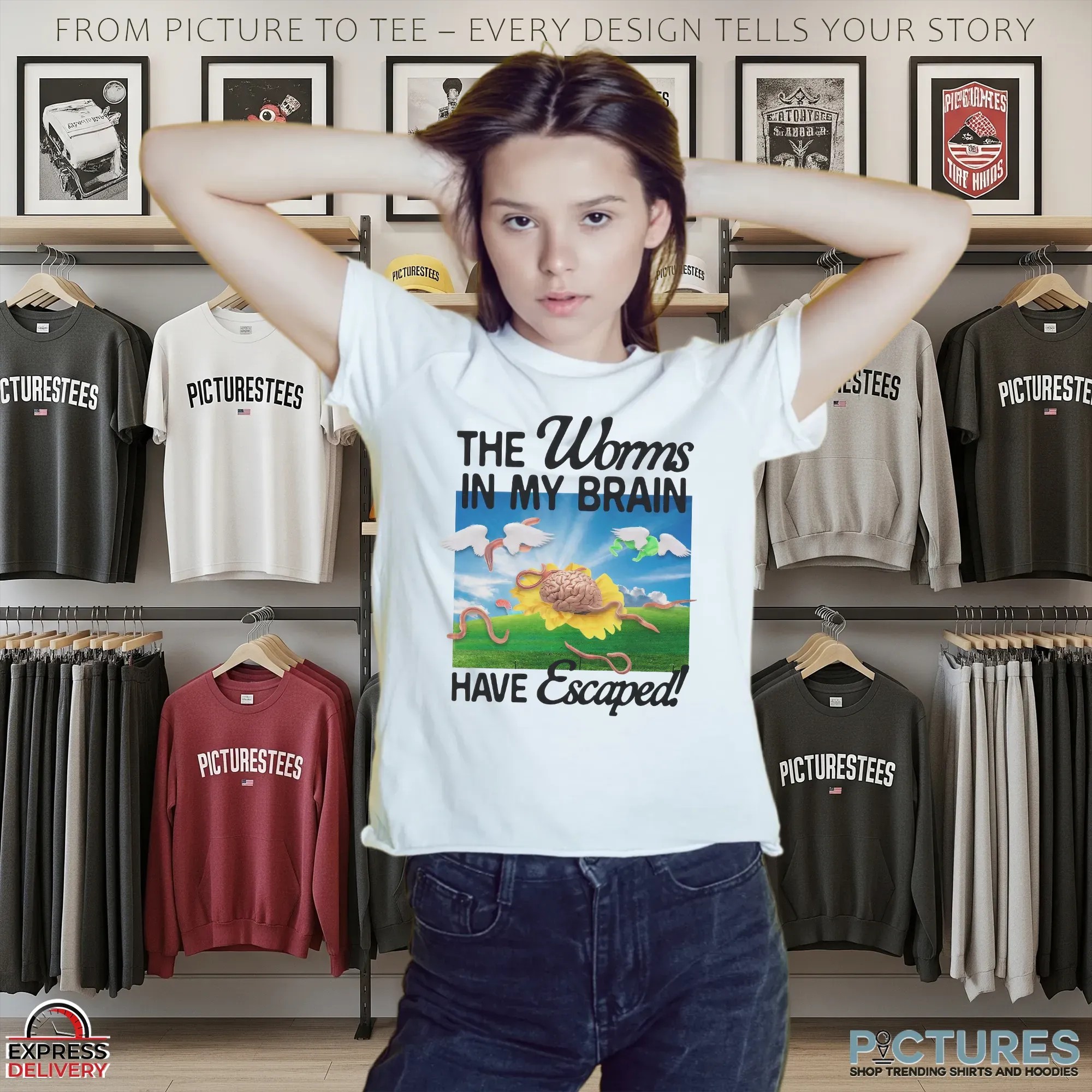 The Worms In My Brain Have Escaped Mental Chaos Meme T Shirt