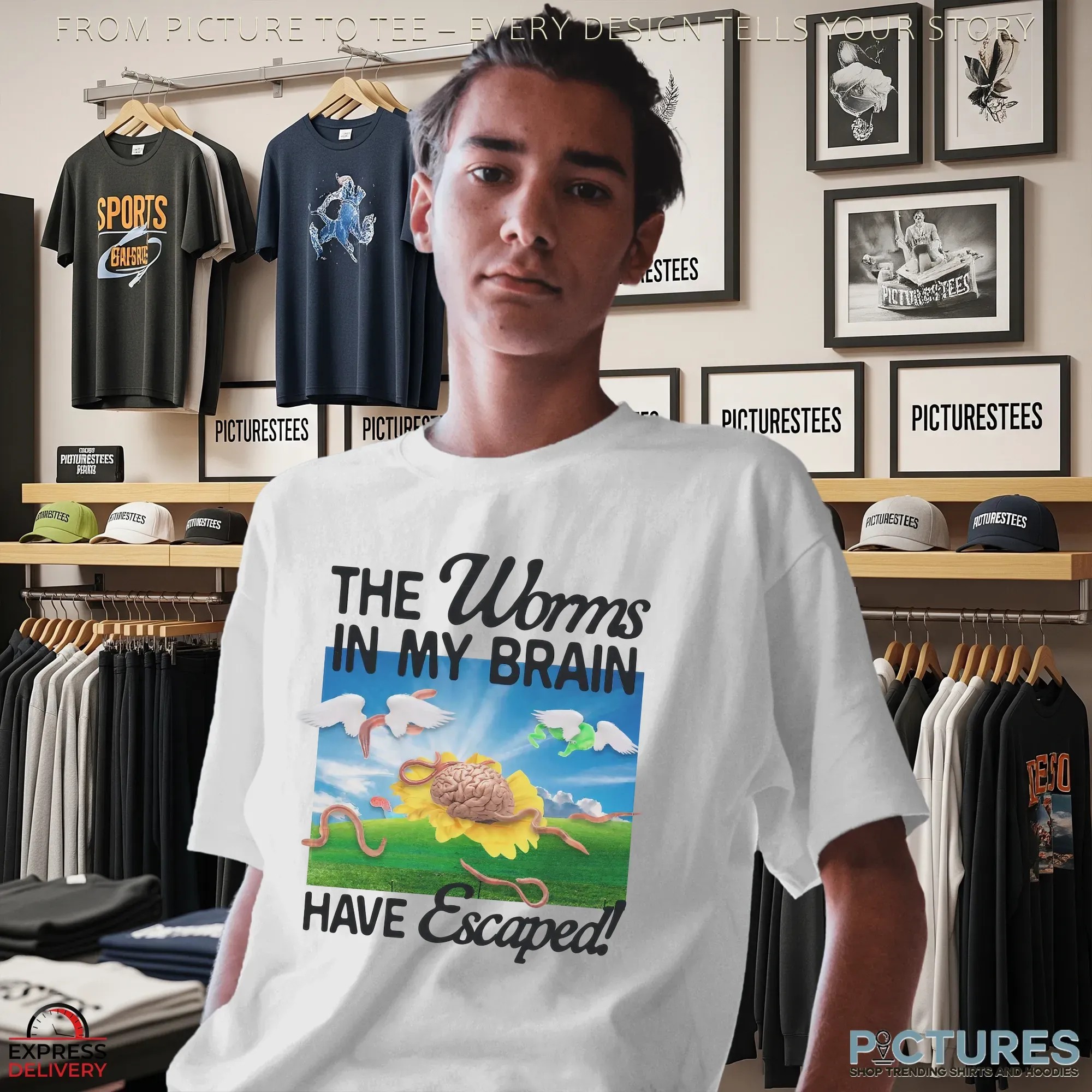 The Worms In My Brain Have Escaped Mental Chaos Meme T Shirt