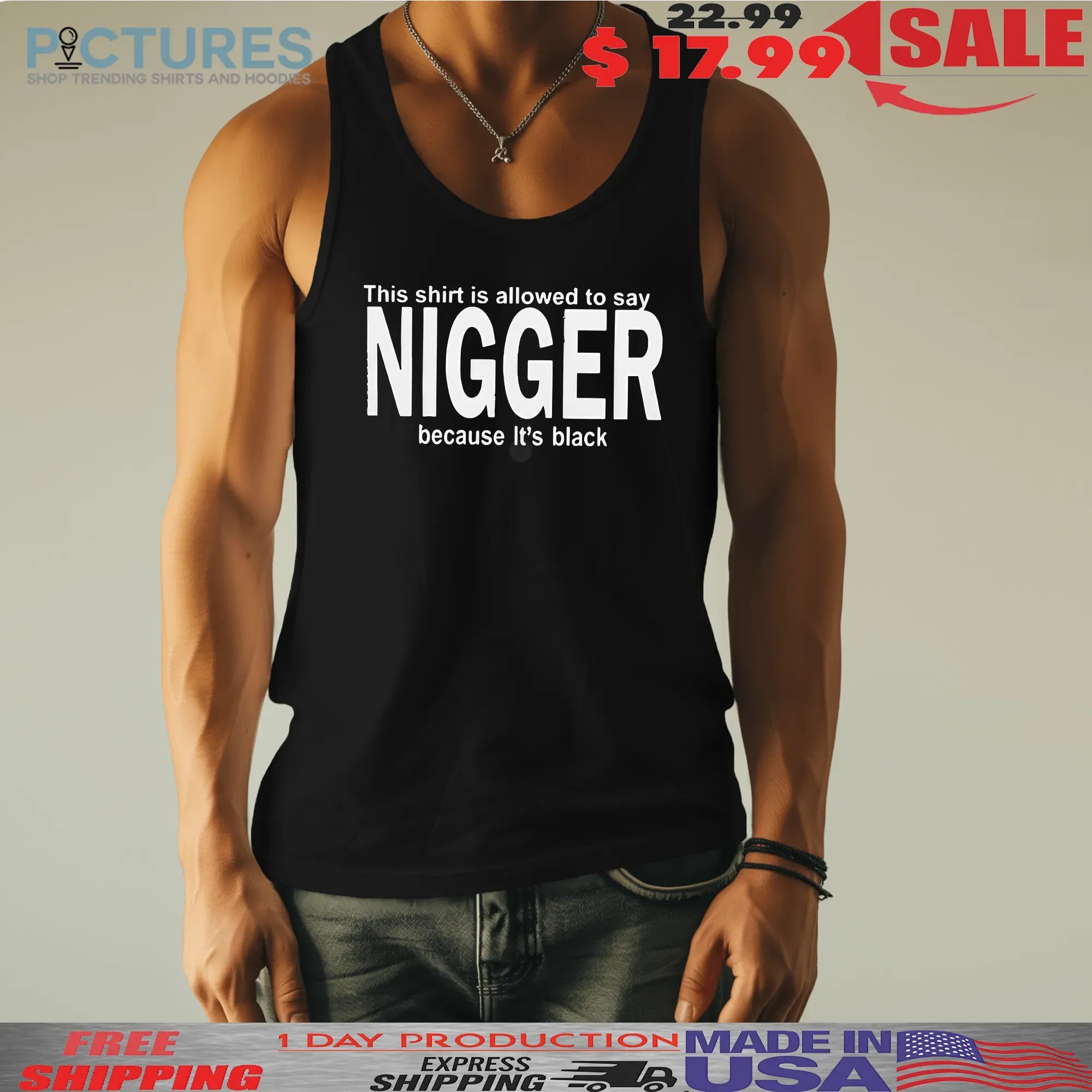 This Shirt Is Allowed To Say Nigger Because It’s Black Shirt