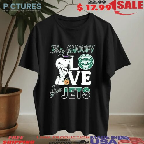 This Snoopy Love Her New York Jets The Peanuts Halloween T-shirts