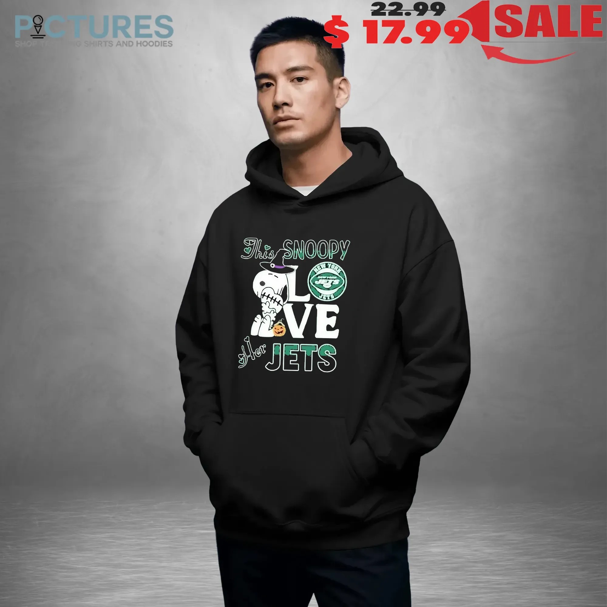 This Snoopy Love Her New York Jets The Peanuts Halloween T-shirts