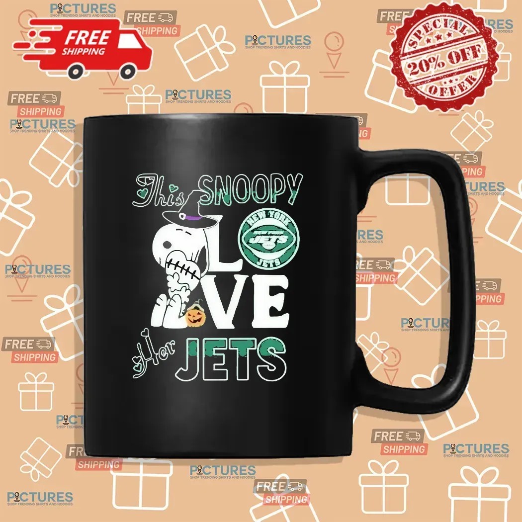 This Snoopy Love Her New York Jets The Peanuts Halloween T-shirts