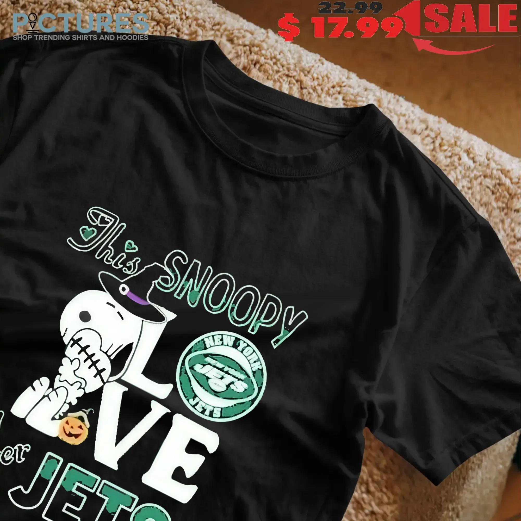 This Snoopy Love Her New York Jets The Peanuts Halloween T-shirts